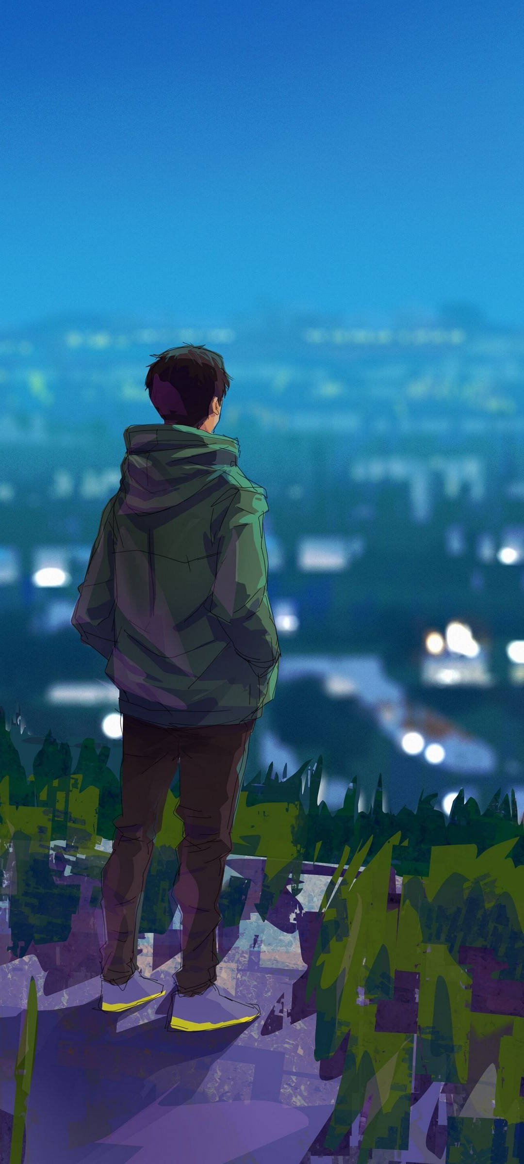 Masisipag na Anime Character sa Display ng Oneplus 9R Wallpaper