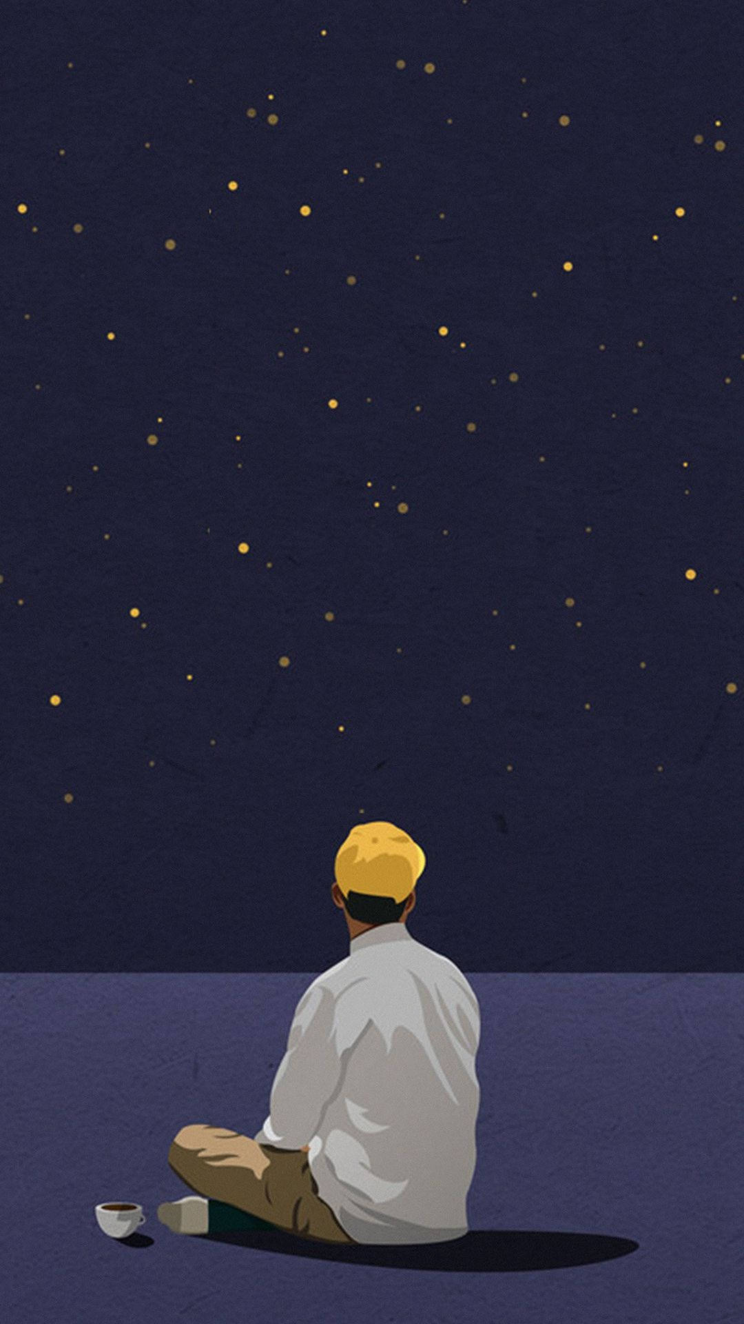 Masiyahan sa isang tasa ng kape habang nakikinig ng musika gamit ang iyong iPhone. Wallpaper
