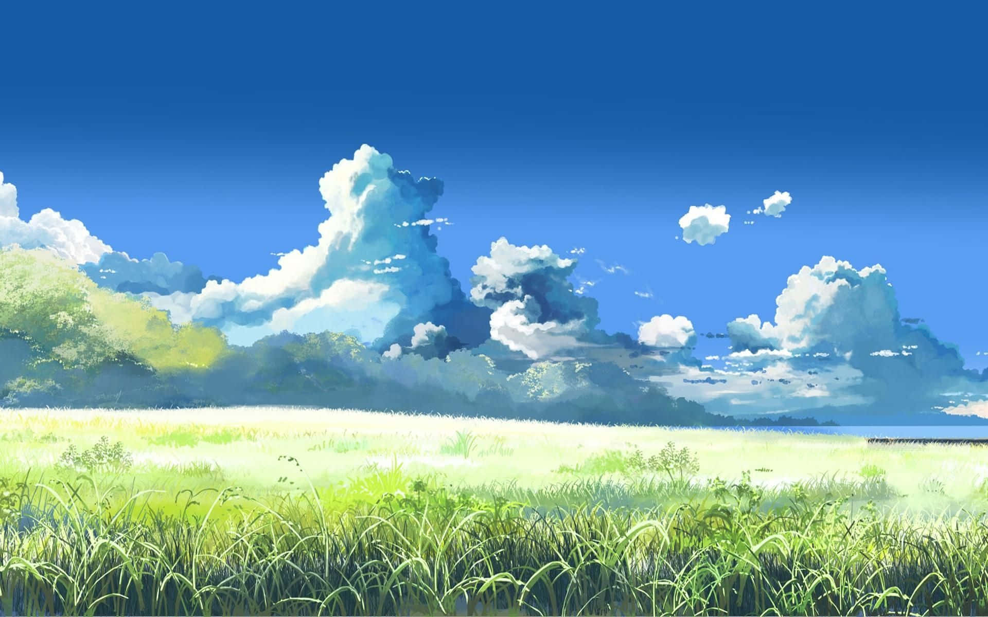 Masiyahan sa kagandahan ng kalikasan sa pamamagitan ng anime Wallpaper