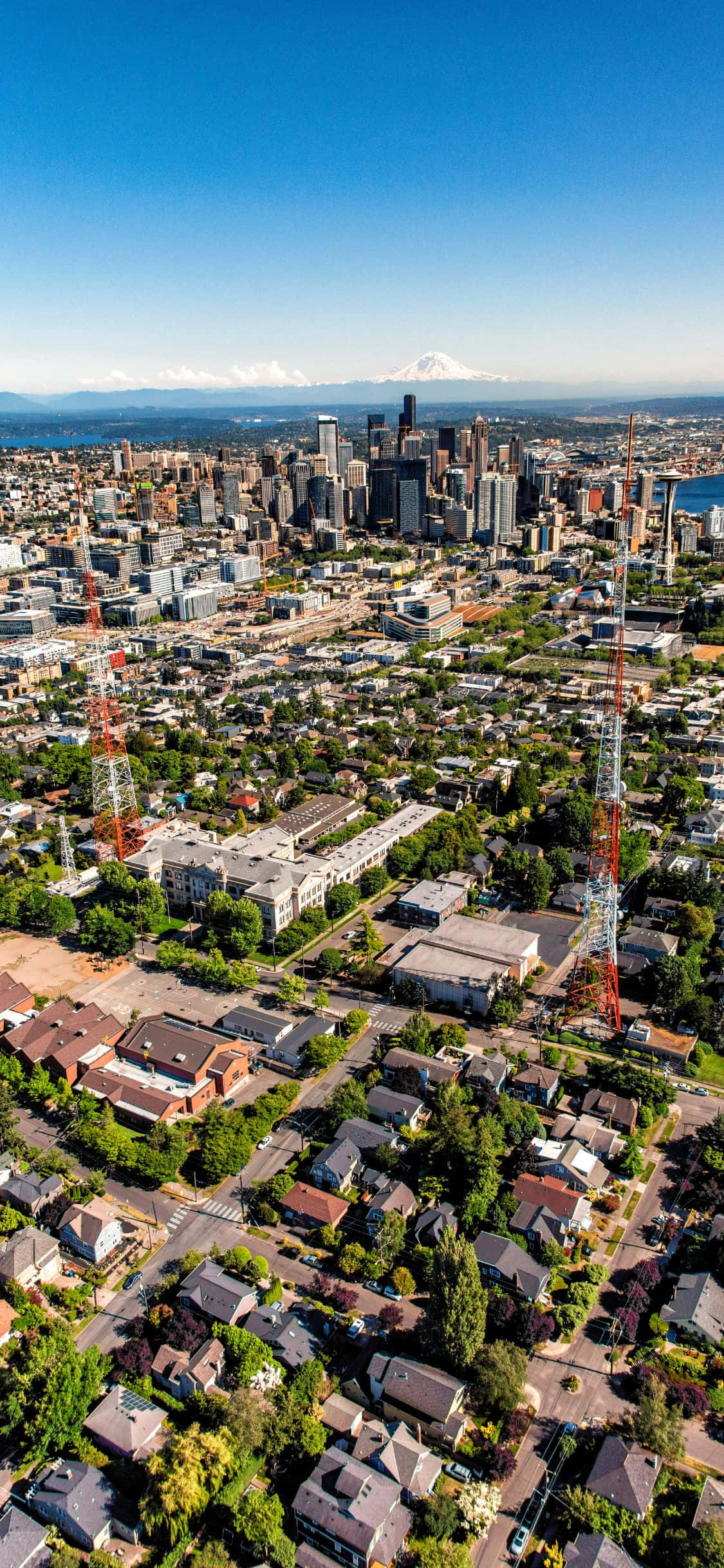 Masiyahan sa kagandahan ng Seattle sa iPhone X Wallpaper