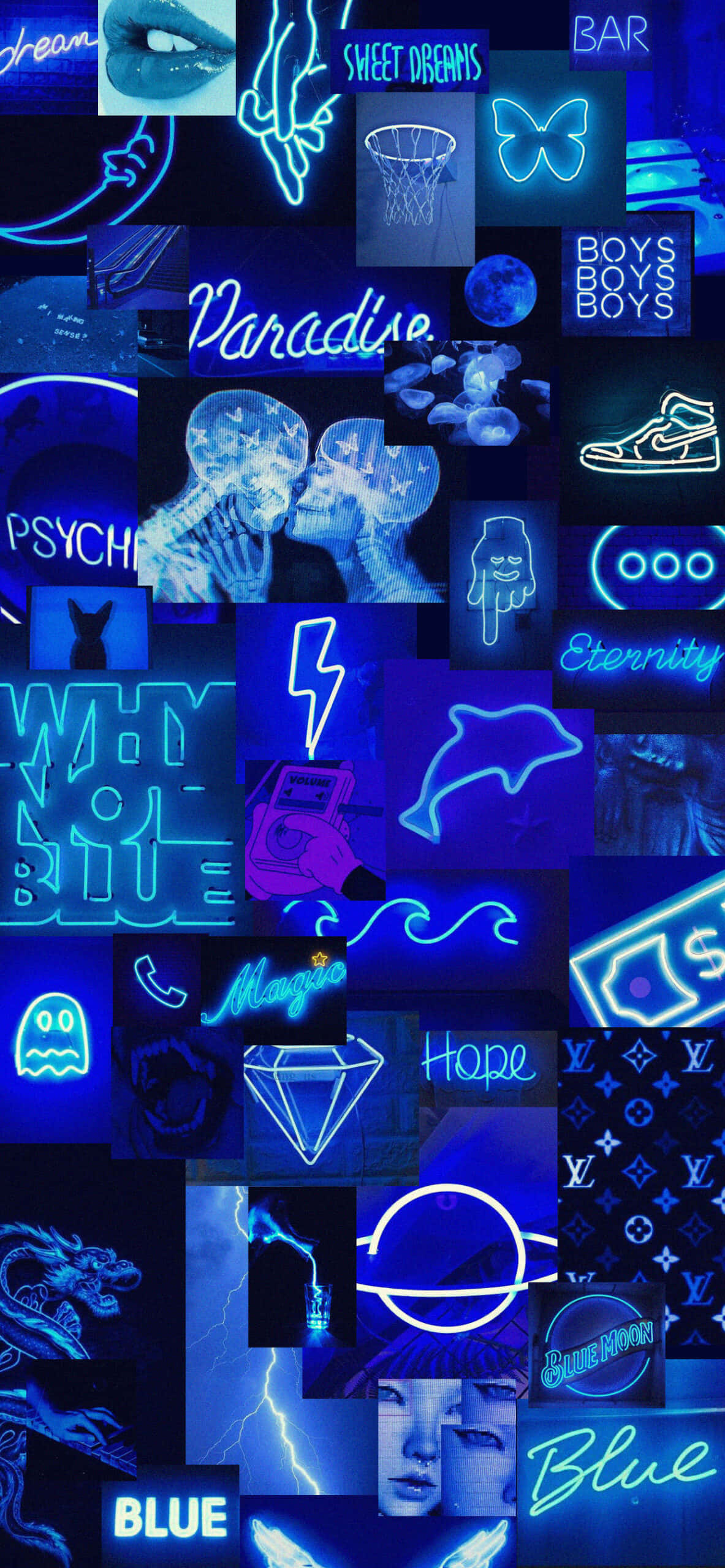 Masiyahan sa kalmang epekto ng payapang asul sa Aesthetic Blue Wallpaper