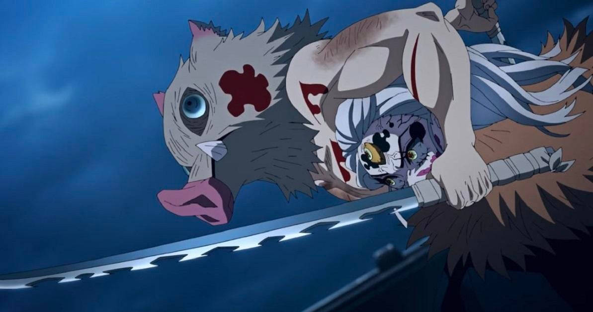 Maskara ng Boar Demon Slayer ni Hashibira Wallpaper