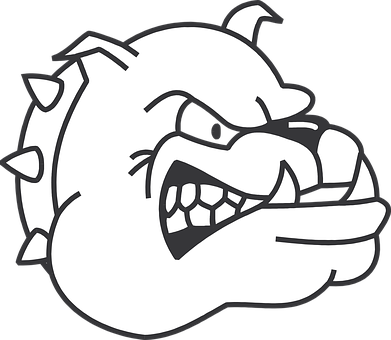 Maskot na Bulldog na Galit na Vector Wallpaper