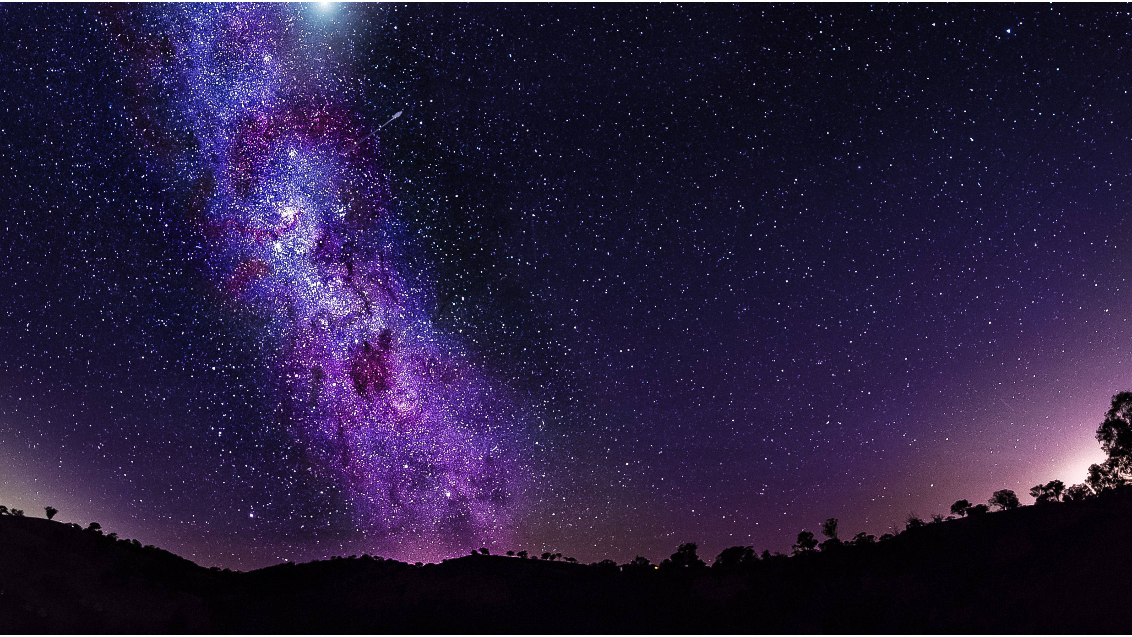 Mataas na Resolusyong Tanawin ng Kalangitan ng mga Bituin Wallpaper