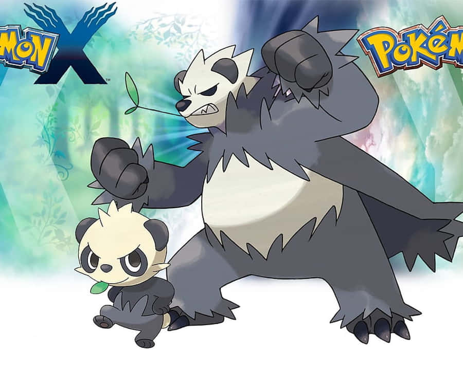 Matalik na Laban kasama sina Pancham at Pangoro, Pokemon X at Y Wallpaper