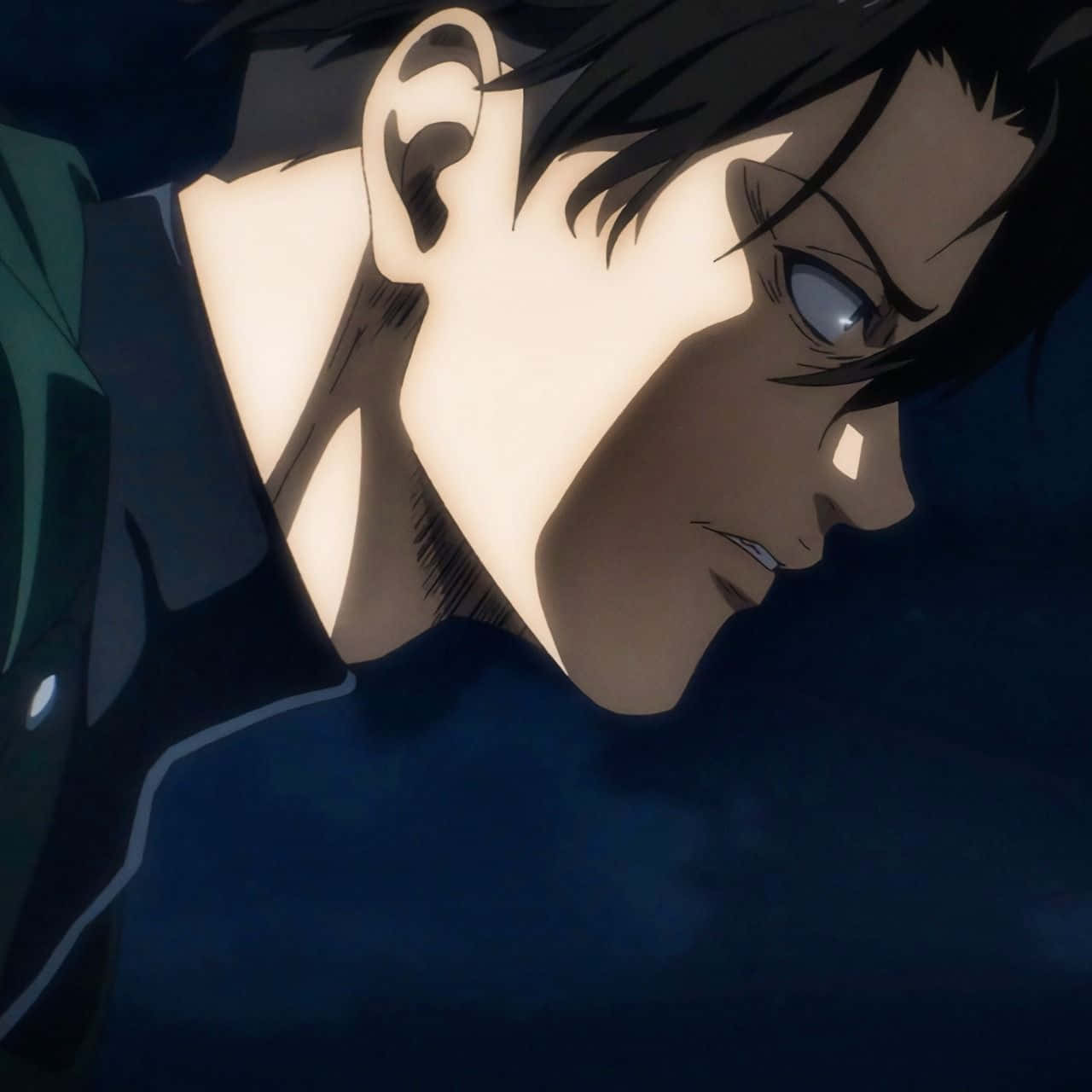 Matalim na Titig ni Levi Ackerman Wallpaper