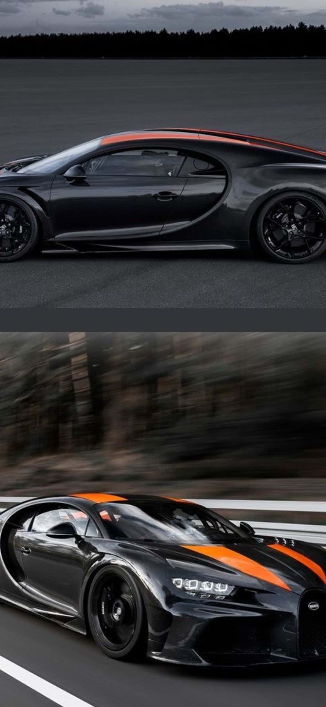 Bold at Stylish – Apple iPhone Xs na kasama ng Bugatti Wallpaper