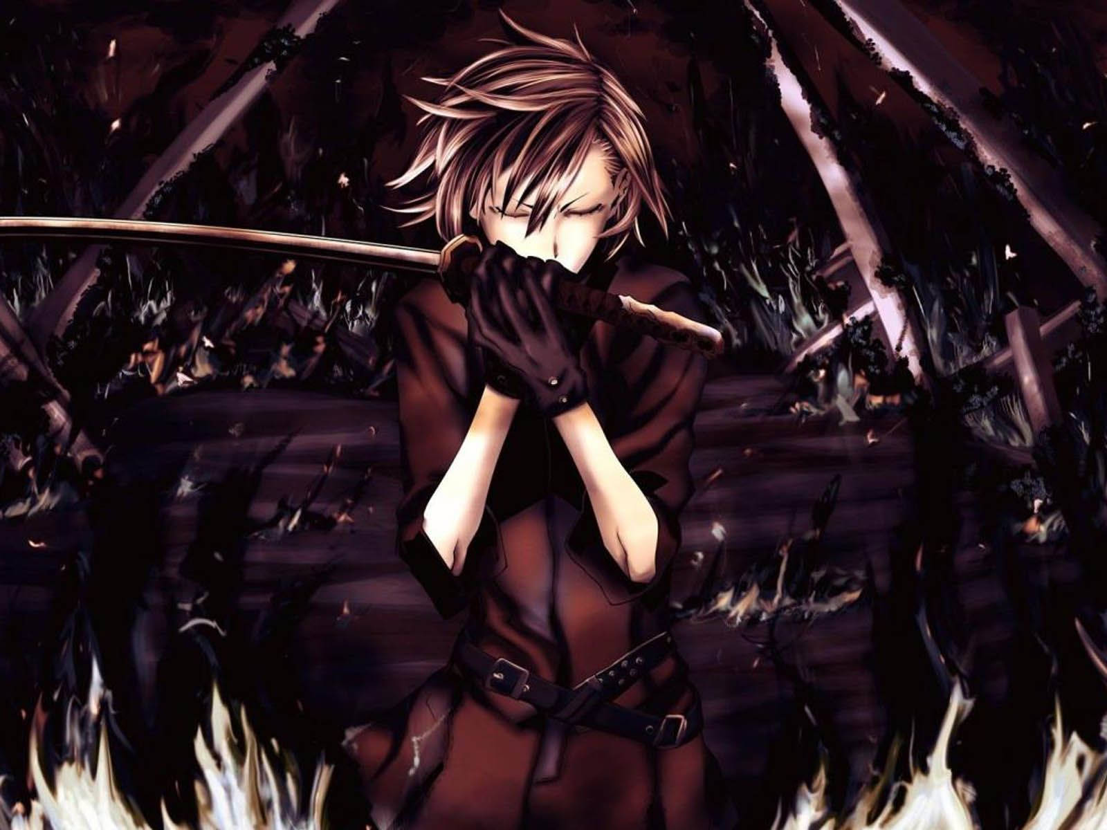 Matapang at Madilim na Assassin na Anime Boy Wallpaper