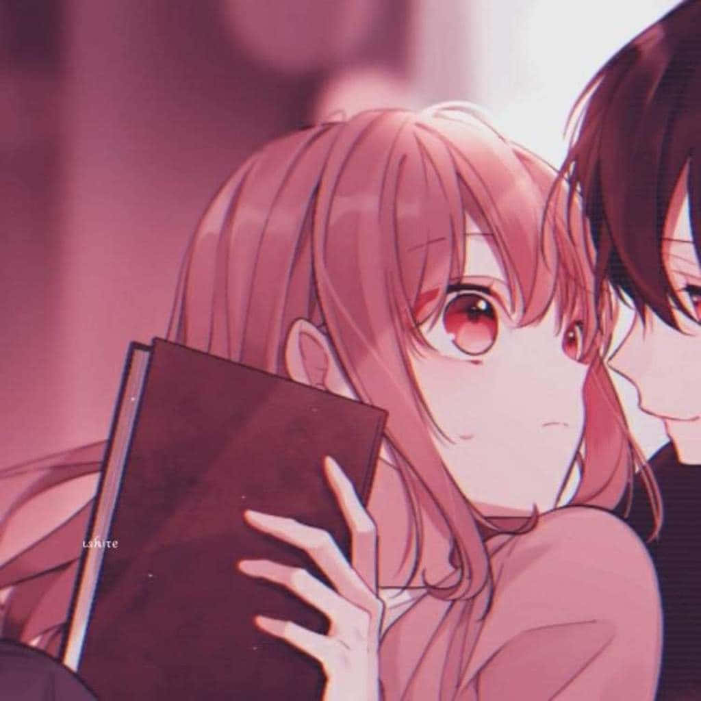 Matching Couple Pfp na Babae na May Libro Wallpaper