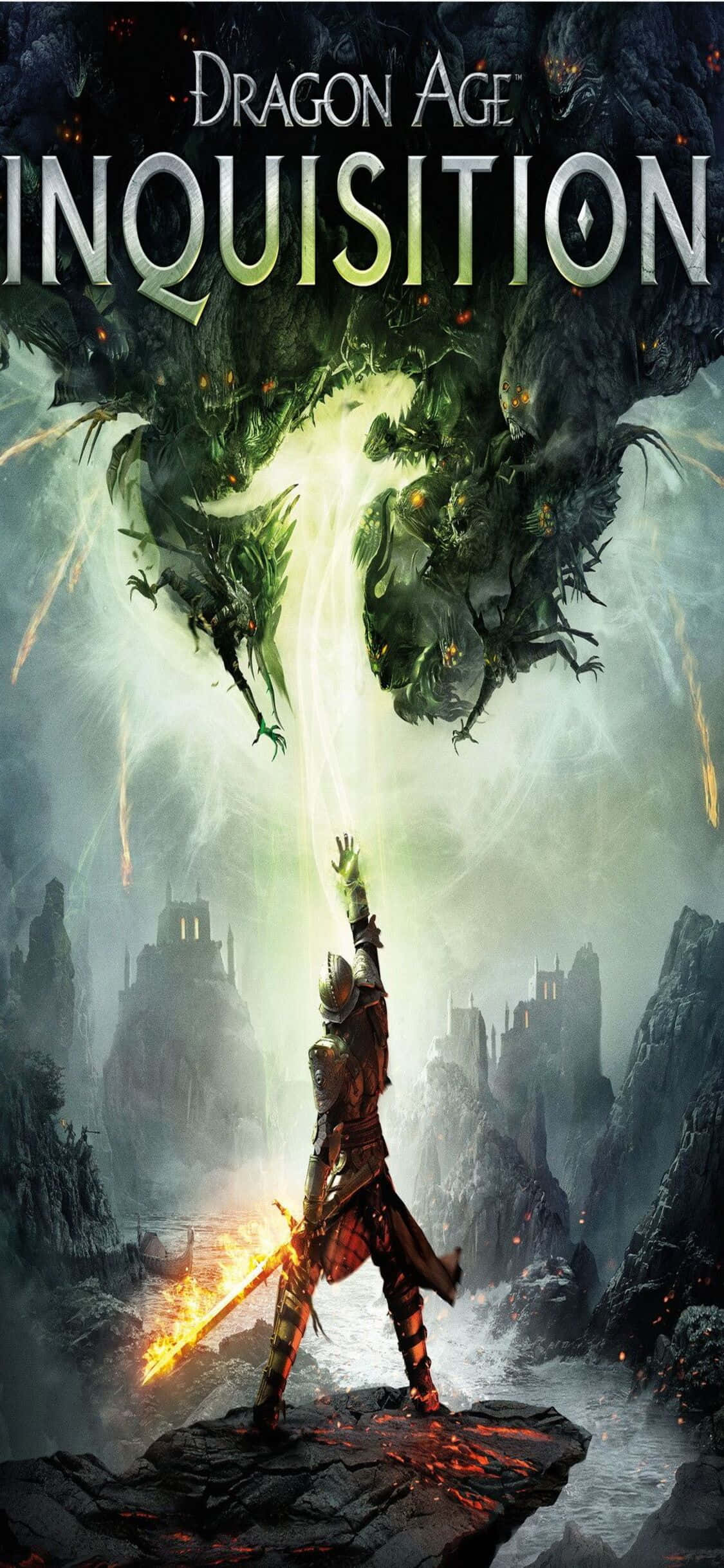 Matinding Gameplay sa Iyong iPhone Xs gamit ang Dragon Age Inquisition Wallpaper