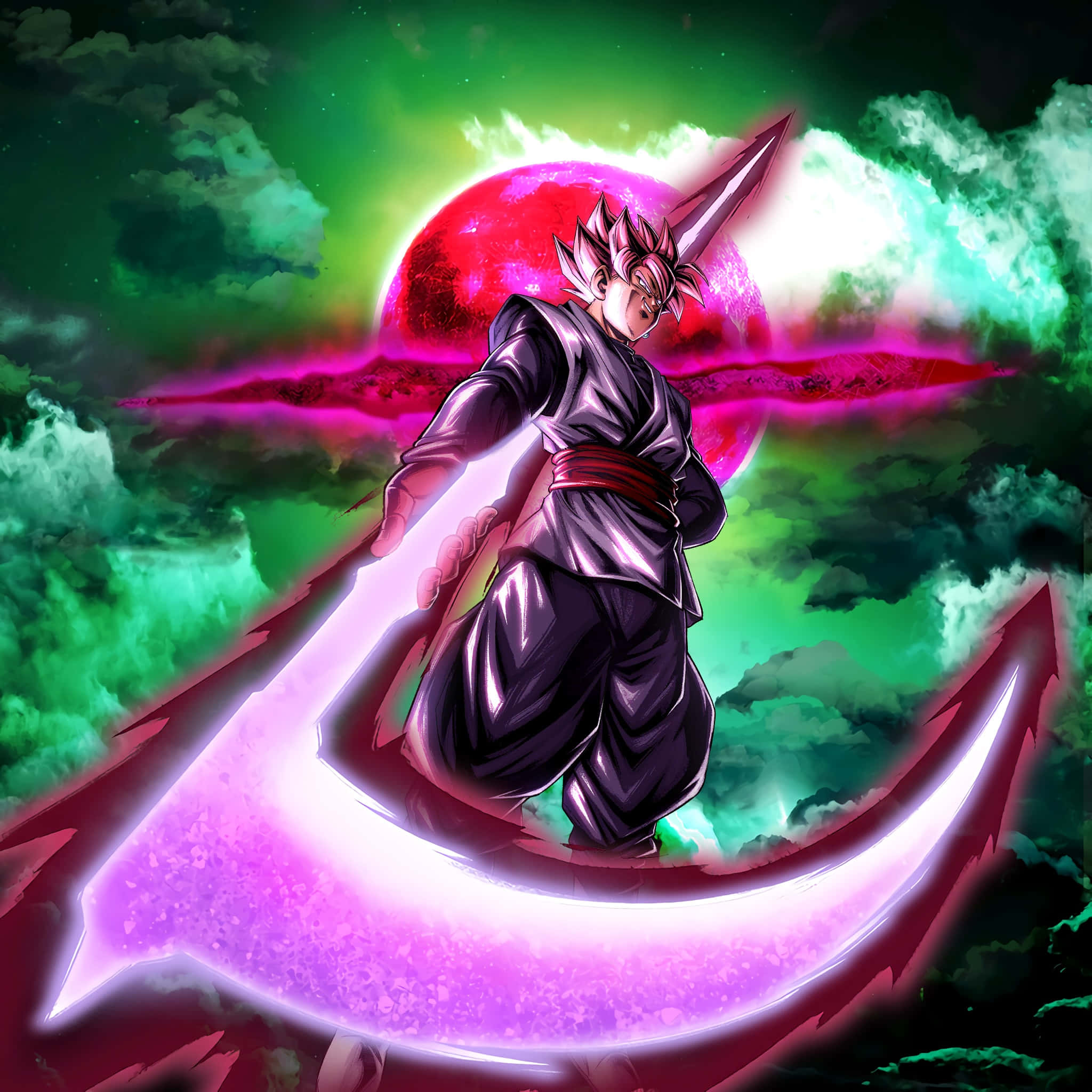 Matinding Goku Black sa Aksyon Wallpaper
