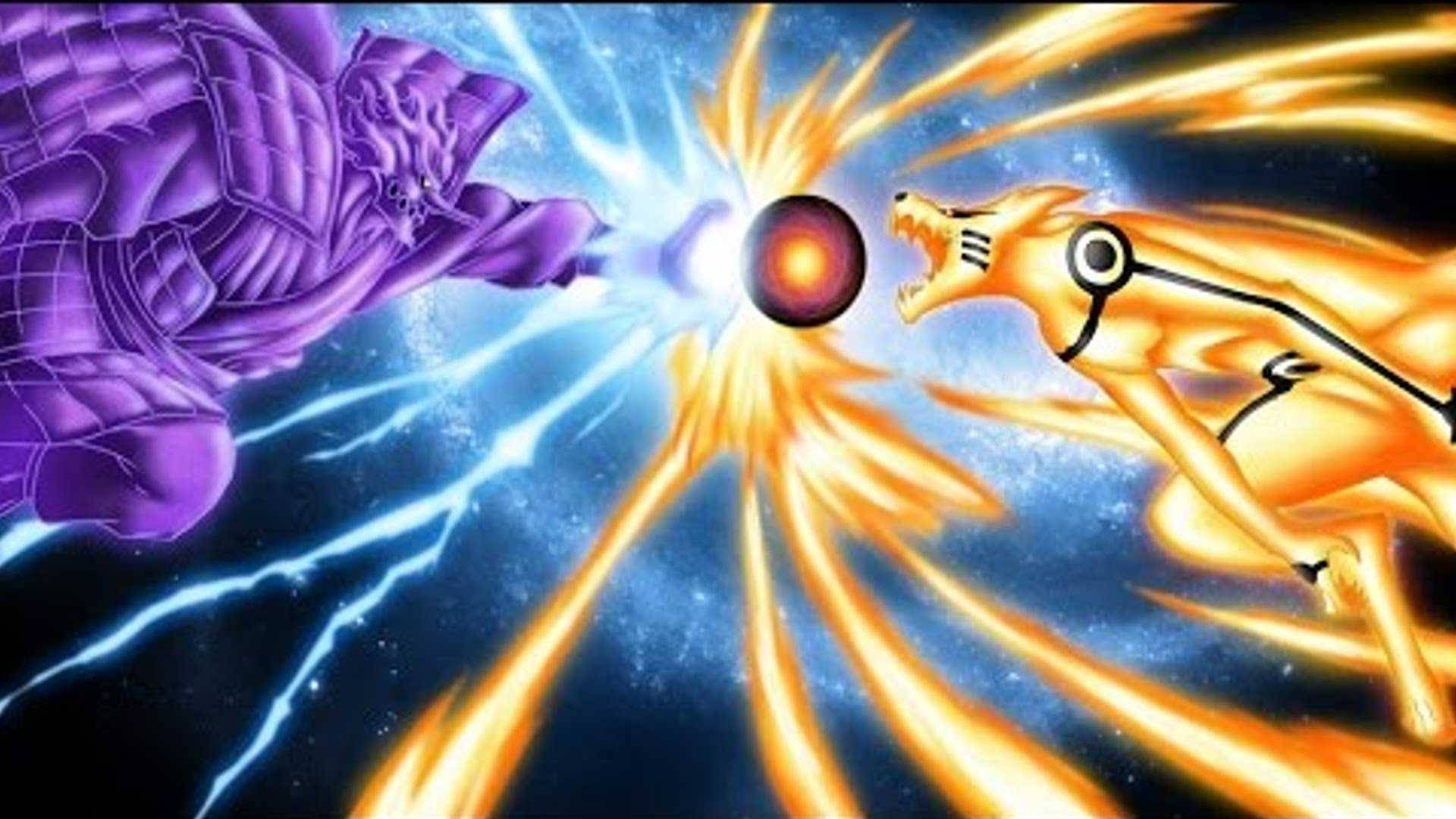 Matinding Labanan - Kurama Mode Naruto at Susano ni Sasuke Wallpaper