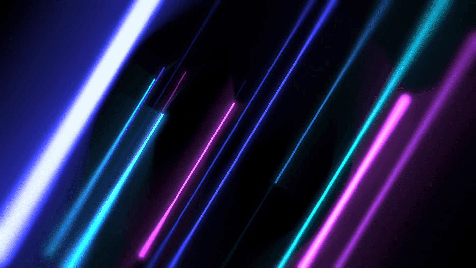 Matingkad na Asul na Background na Neon Wallpaper