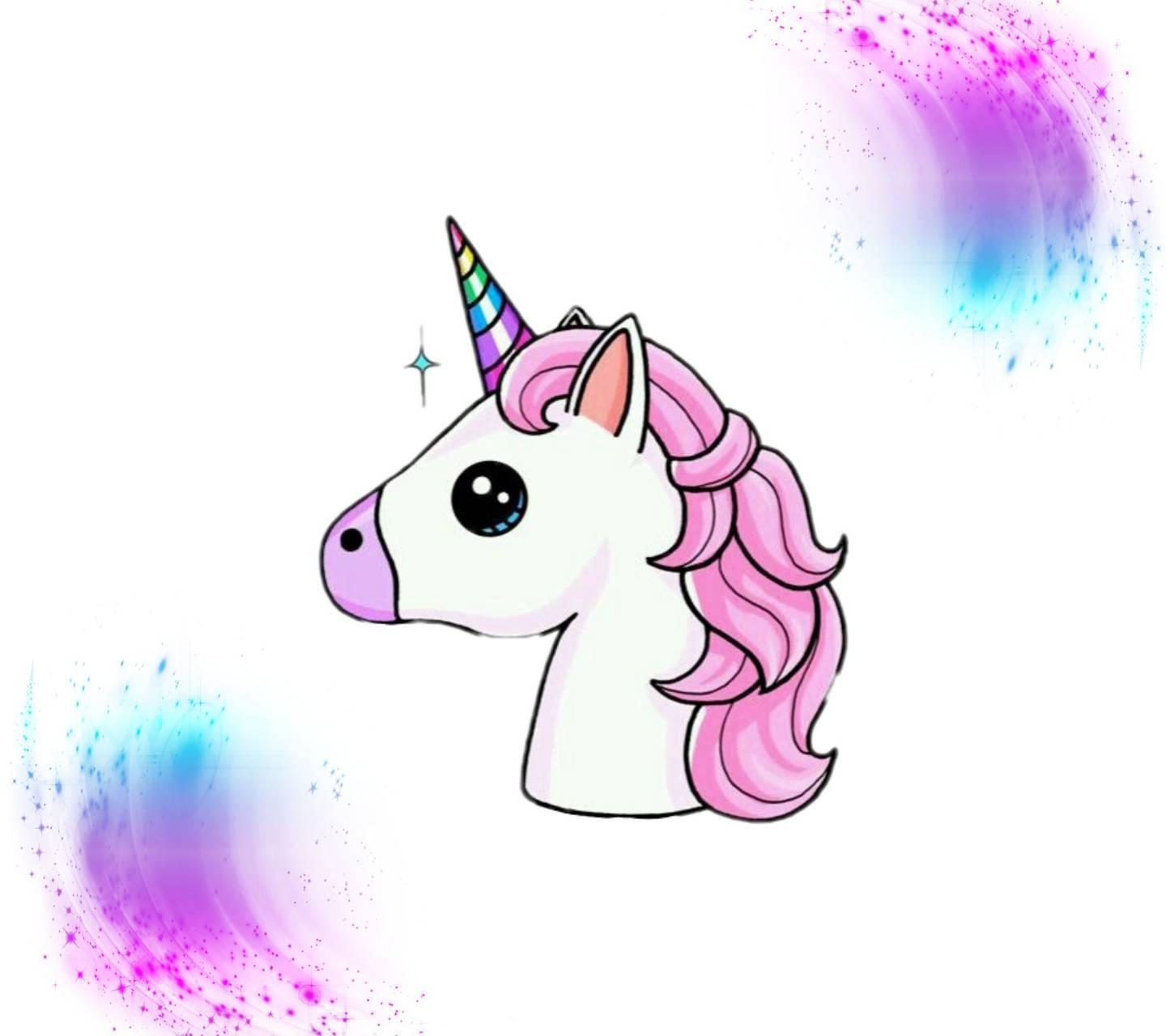Matingkad na Pink na Unicorn Wallpaper