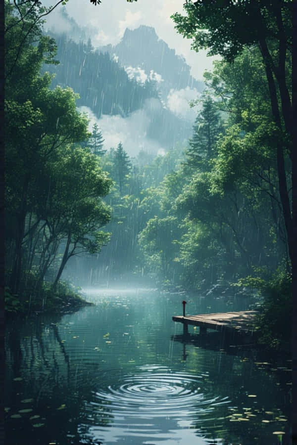 Maulanang Lawa sa Luntiang Kagubatan na Payapa 4K Wallpaper