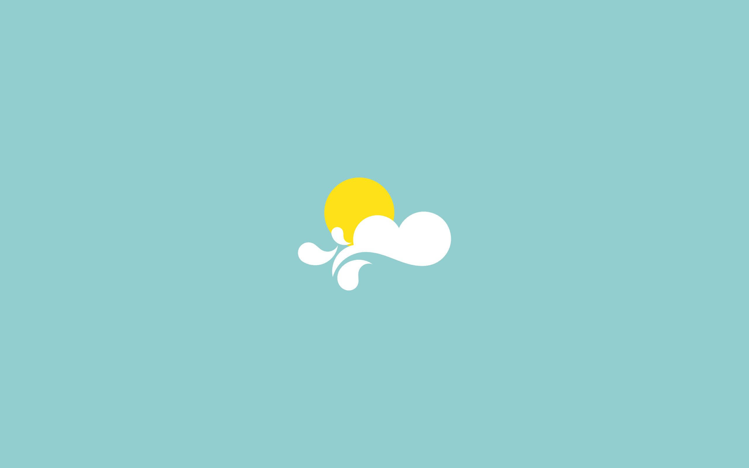 Maulap na may Araw na Simple Aesthetic Wallpaper
