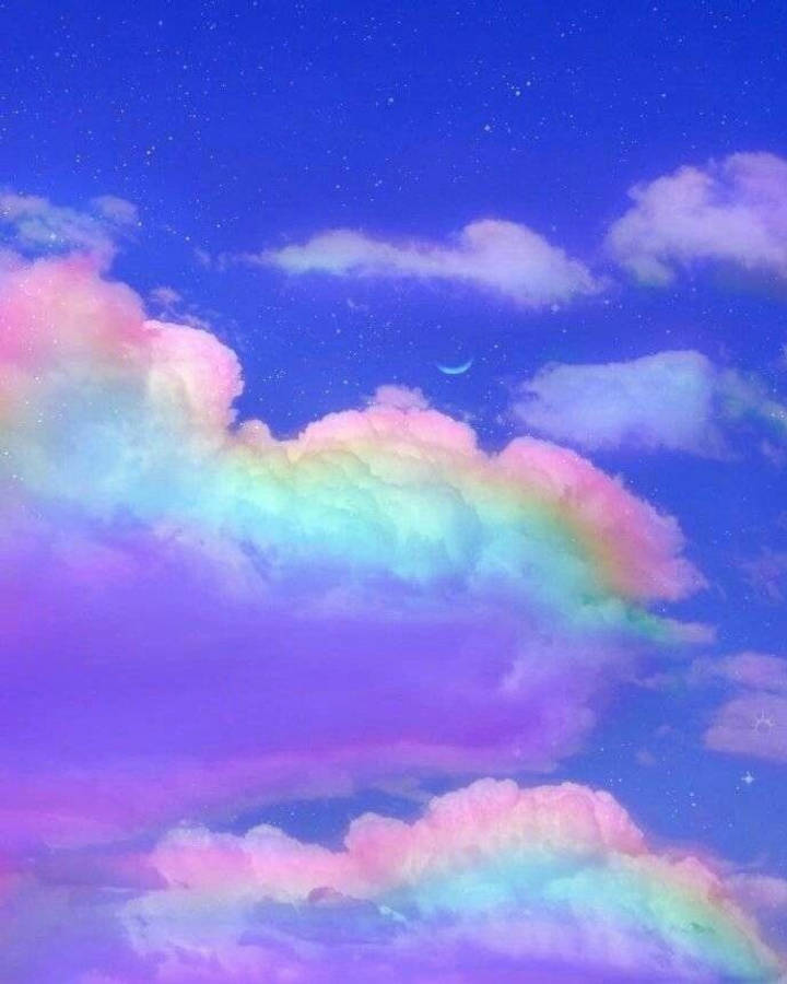 Maulapin na Estetiko ng mga Ulap Wallpaper