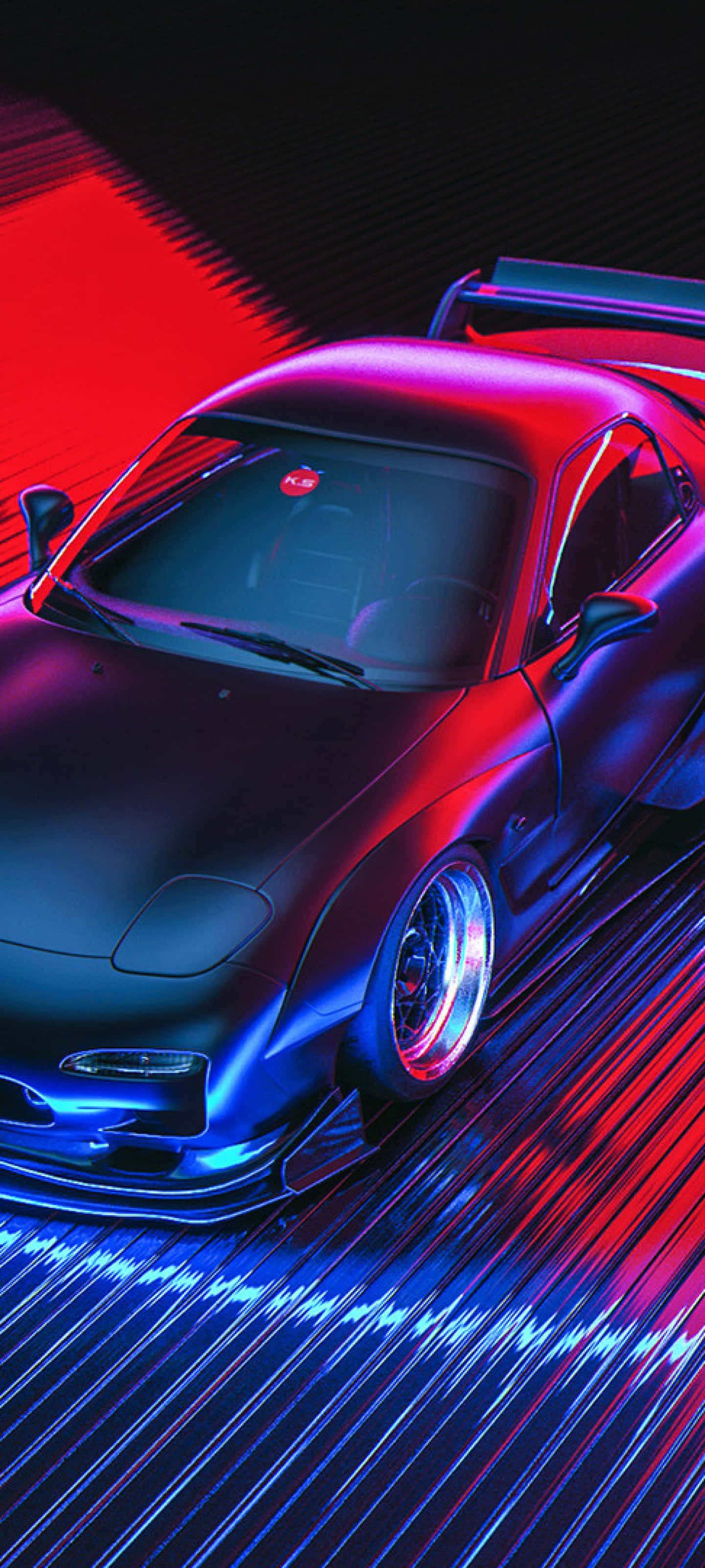 Mazda RX-7 Pixel 3 Need For Speed Heat Background Wallpaper