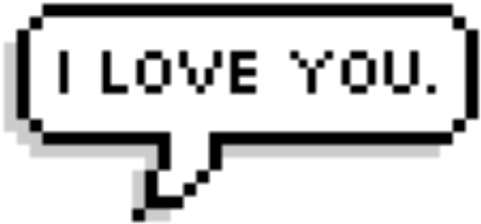 Mensahe ng Pag-ibig na Pixelated Wallpaper