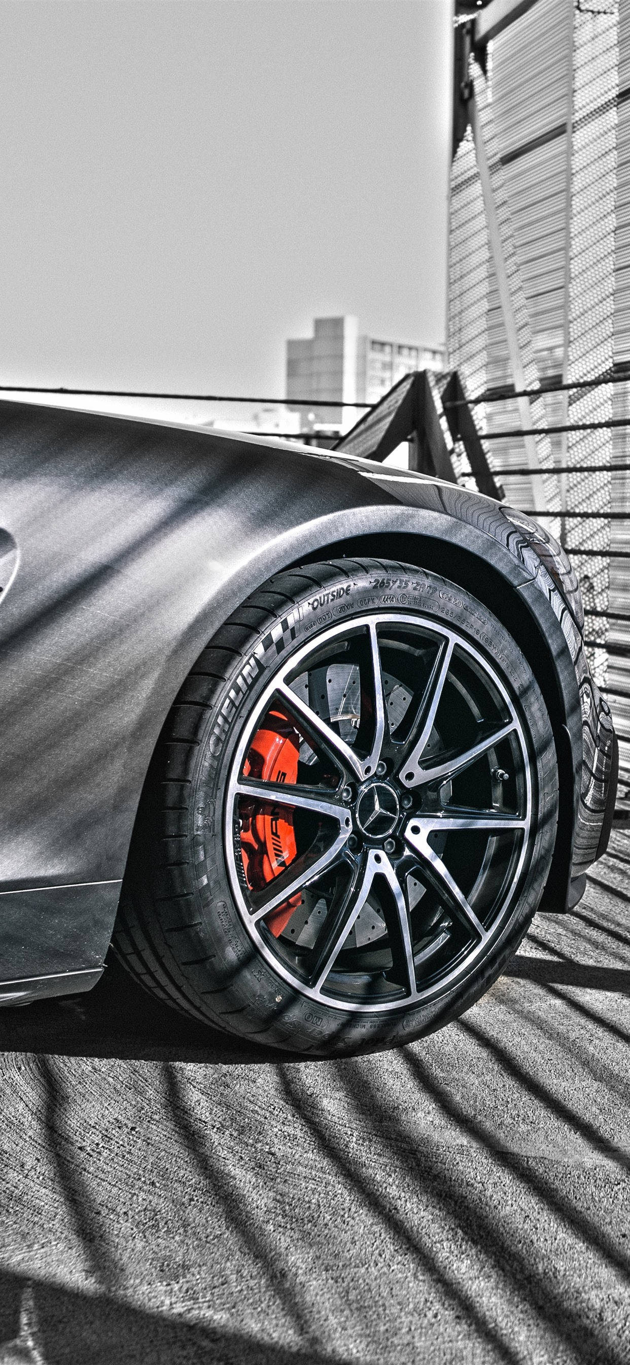 Mercedes iPhone X Tire Wallpaper
