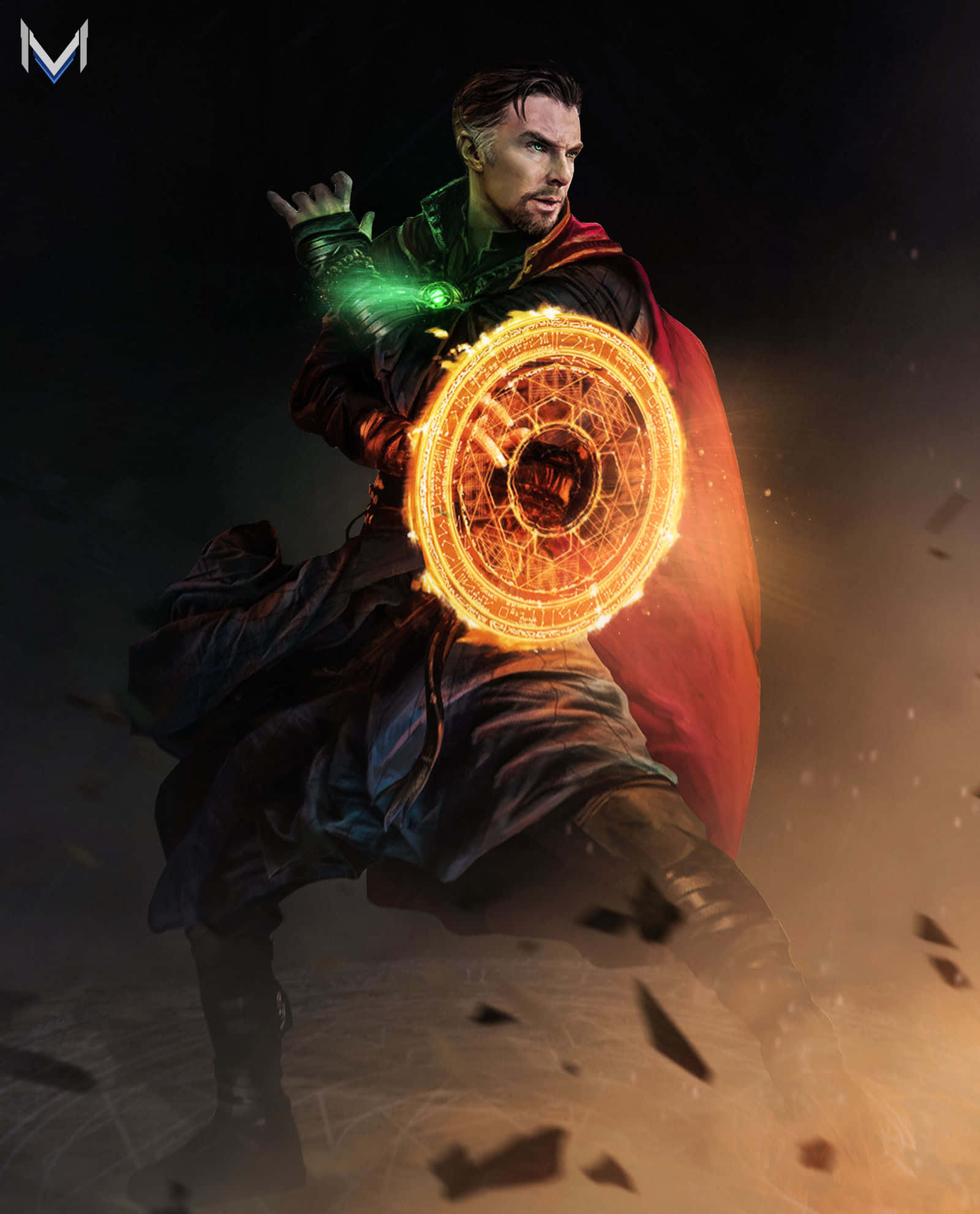 Mesmerizing Time Stone na Nakabalot sa Whirling Infinity Energy Wallpaper