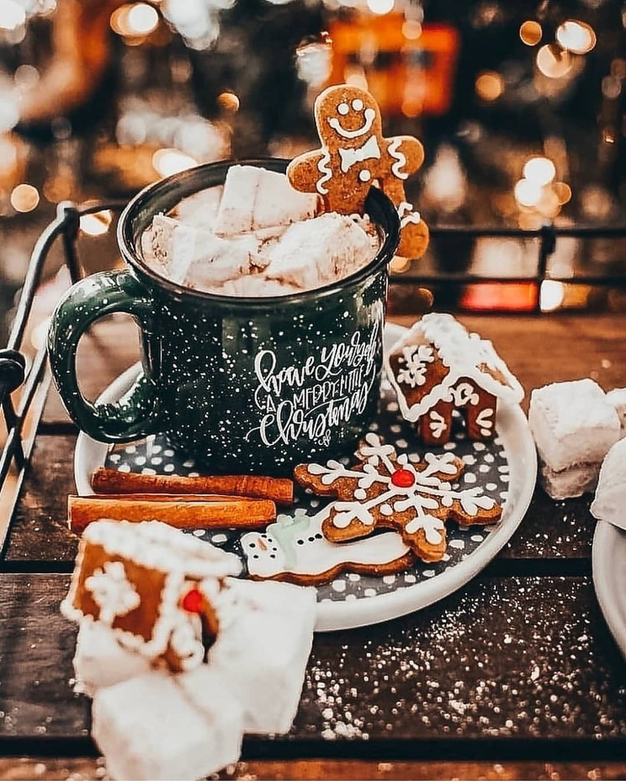 Mga Aesthetic na Cookies para sa Maaliwalas na Pasko Wallpaper