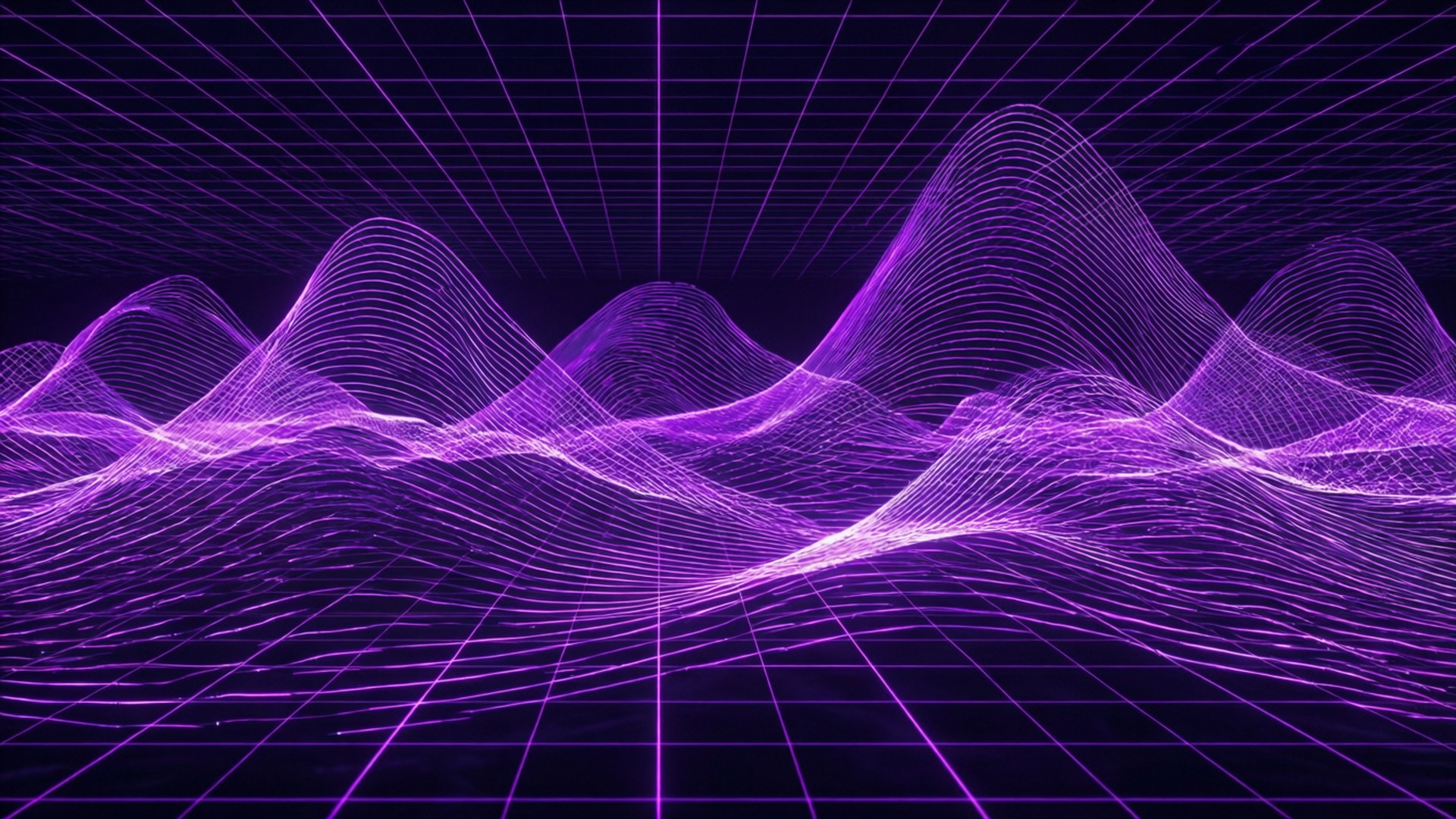 Mga Alon na Neon Purple Wallpaper