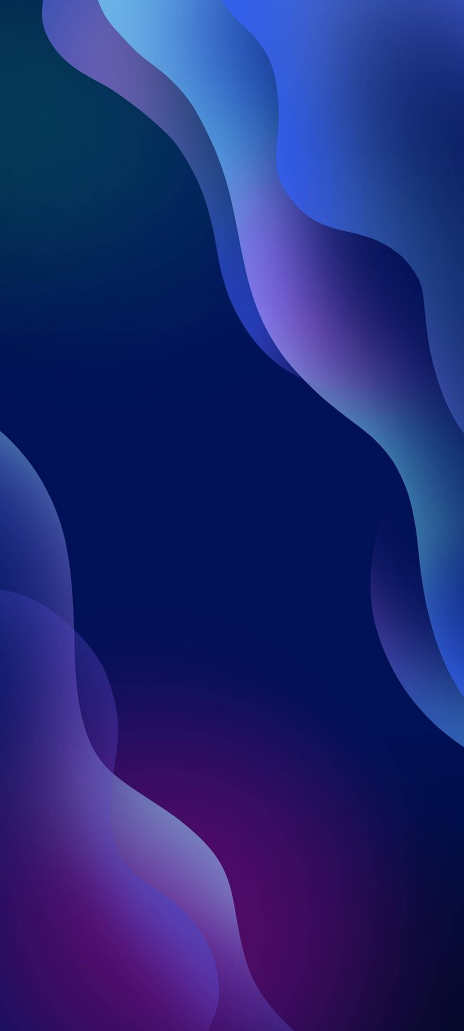 Mga Alon na Purplish Blue para sa Samsung Galaxy S22 Wallpaper