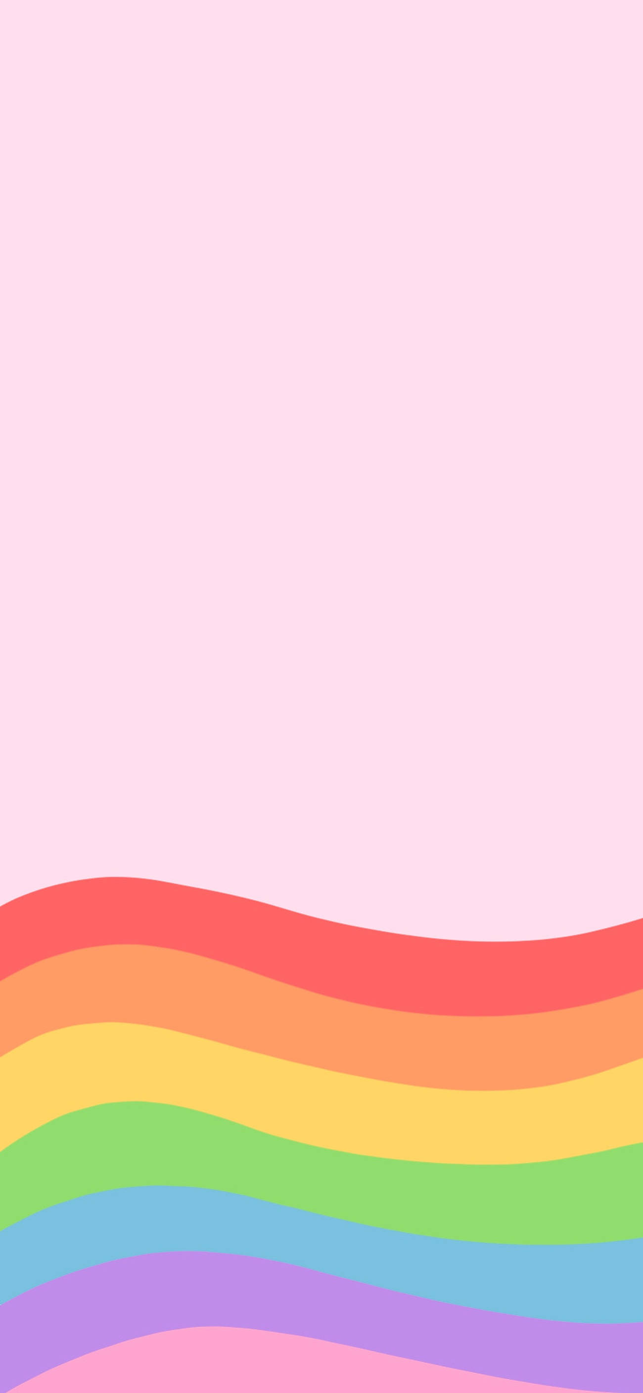 Mga Alon ng Pastel na Bahaghari Wallpaper