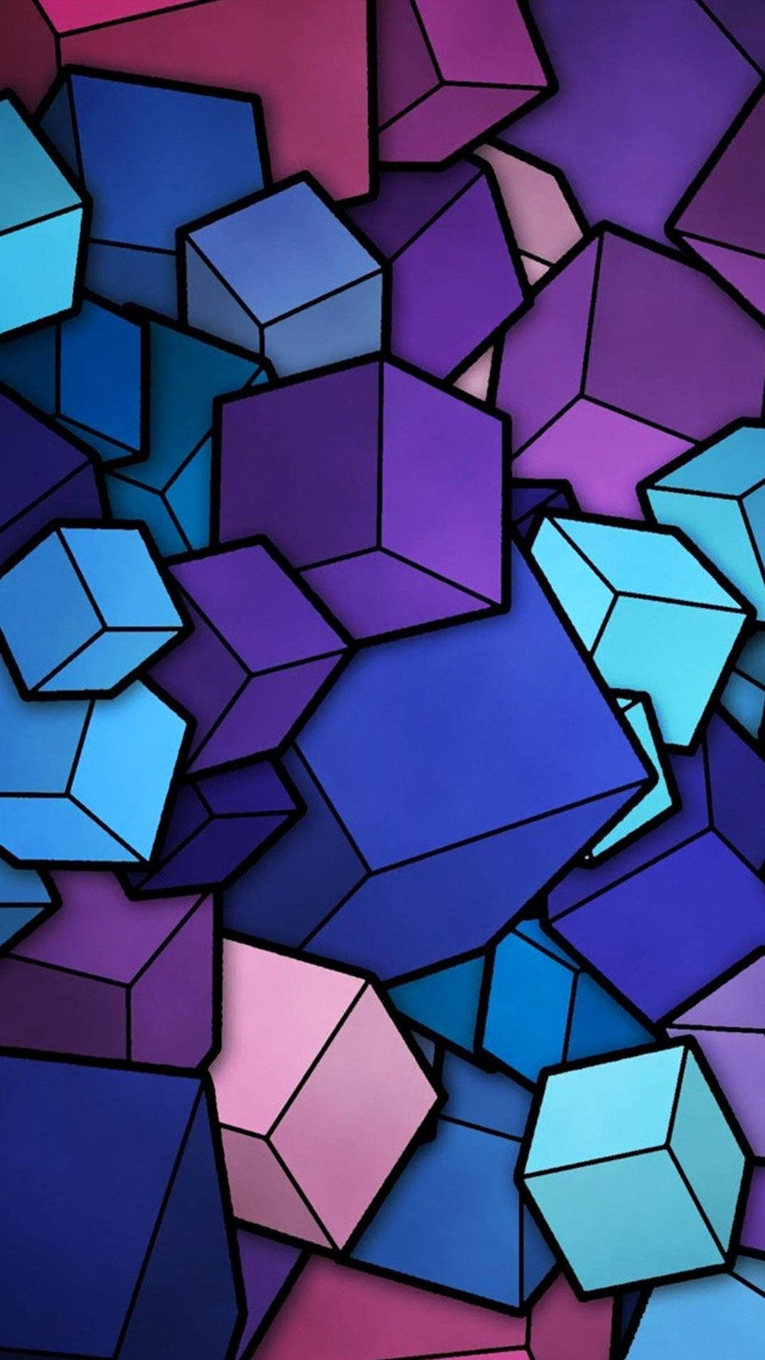 Mga Astig na Cube para sa Telepono Wallpaper