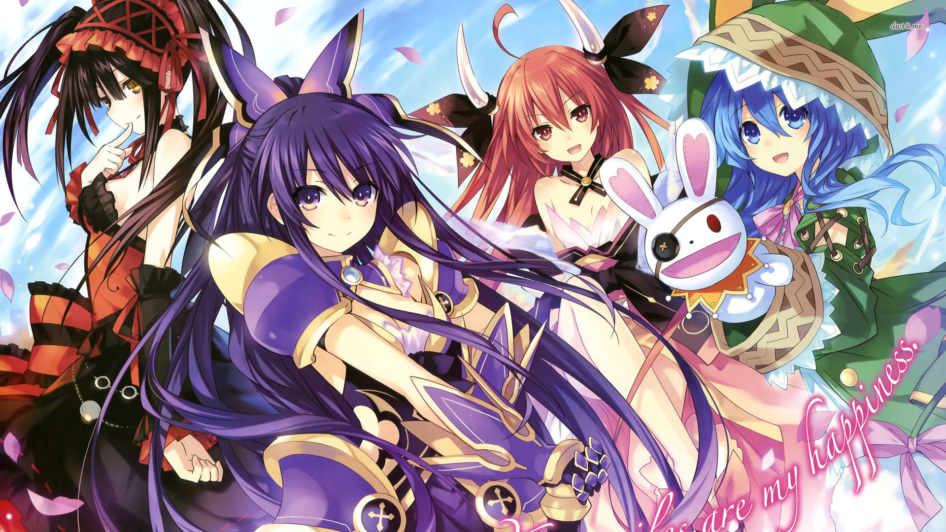 Mga Babae ng Anime Date A Live Wallpaper