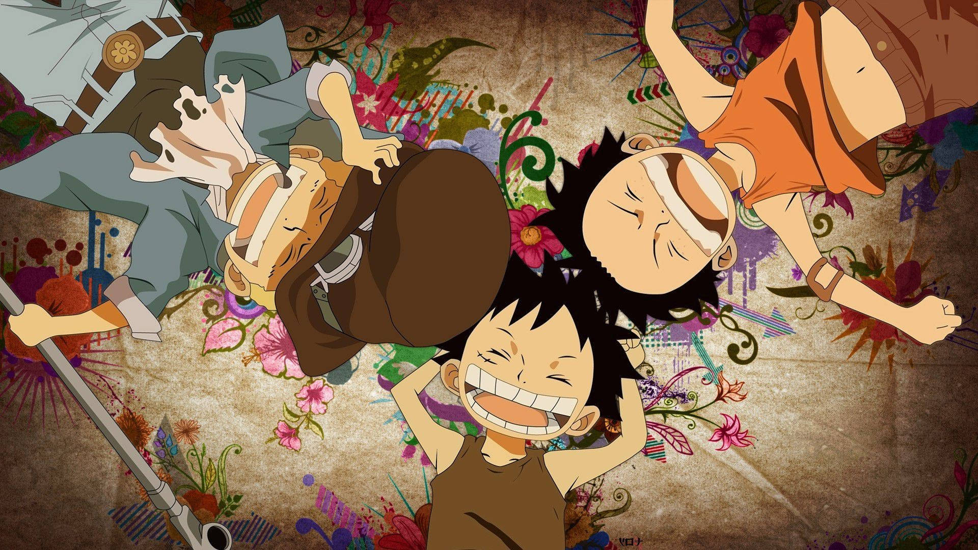 Mga Batang Anime ng One Piece Wallpaper