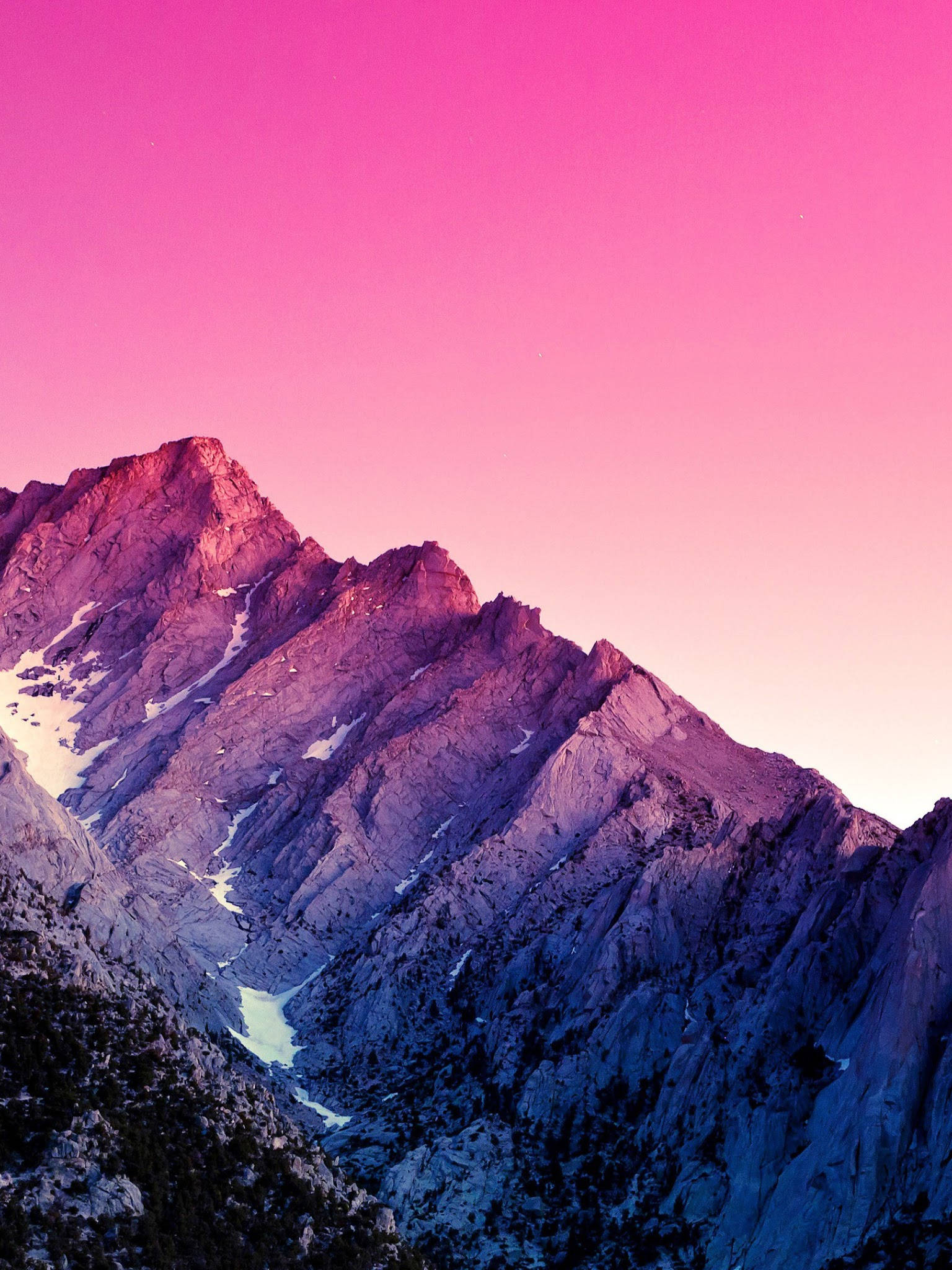 Mga Bundok na Aesthetic na Kulay Light Purple Wallpaper