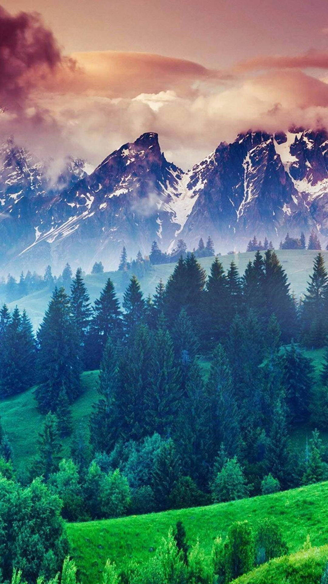 Mga Bundok na Niyebe para sa Phone Wallpaper