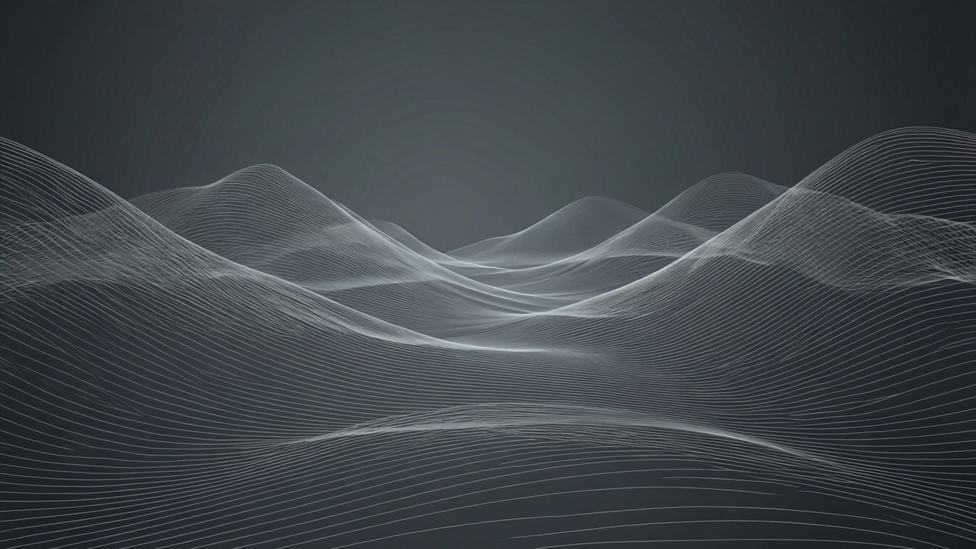 Mga Burol na Grey Wireframe Wallpaper