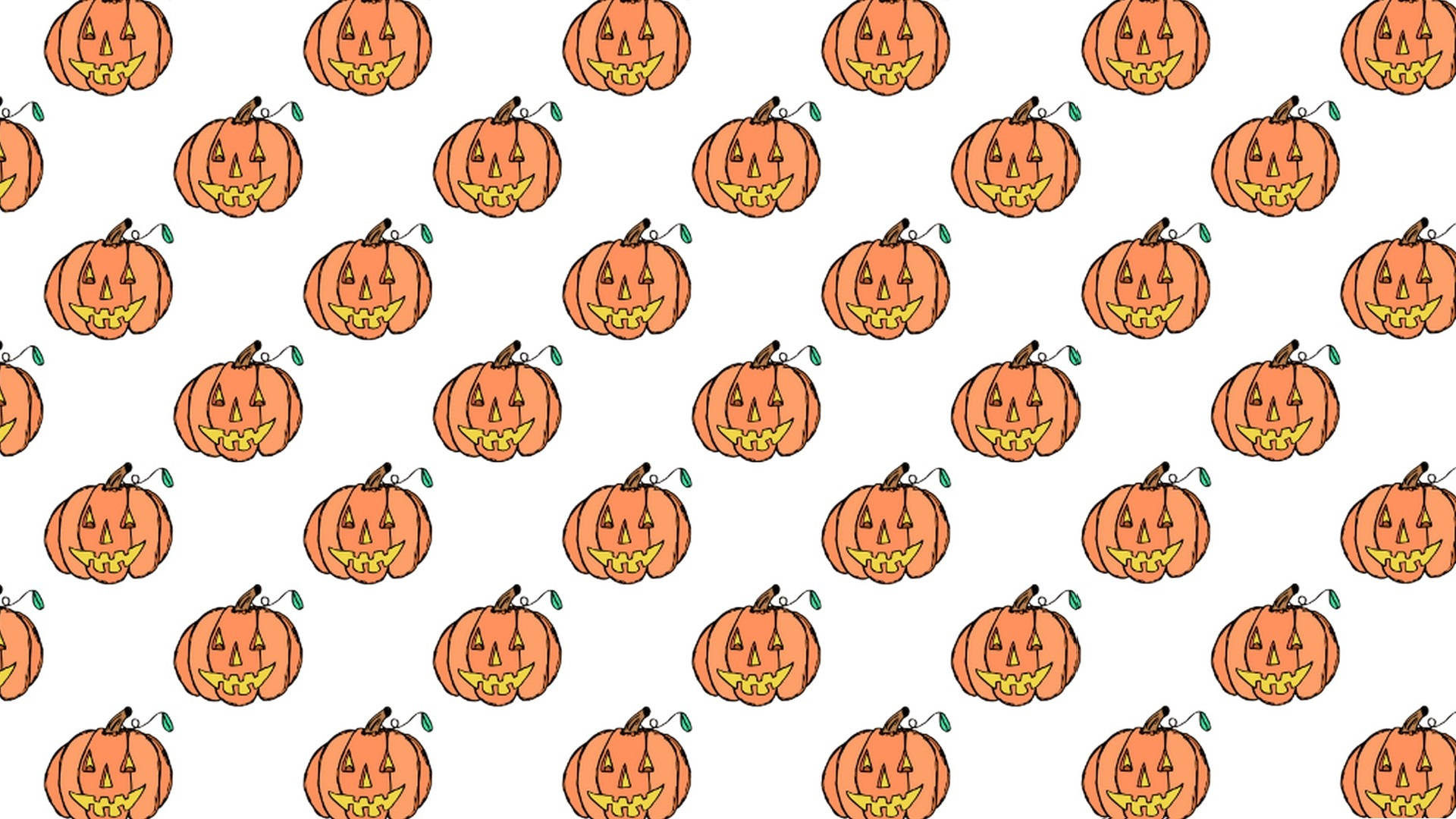 Mga Cute na Aesthetic na Klasikong Kalabasa para sa Halloween Wallpaper
