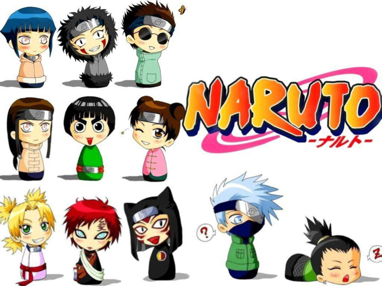 Mga Cute na Naruto Chibi Characters Wallpaper