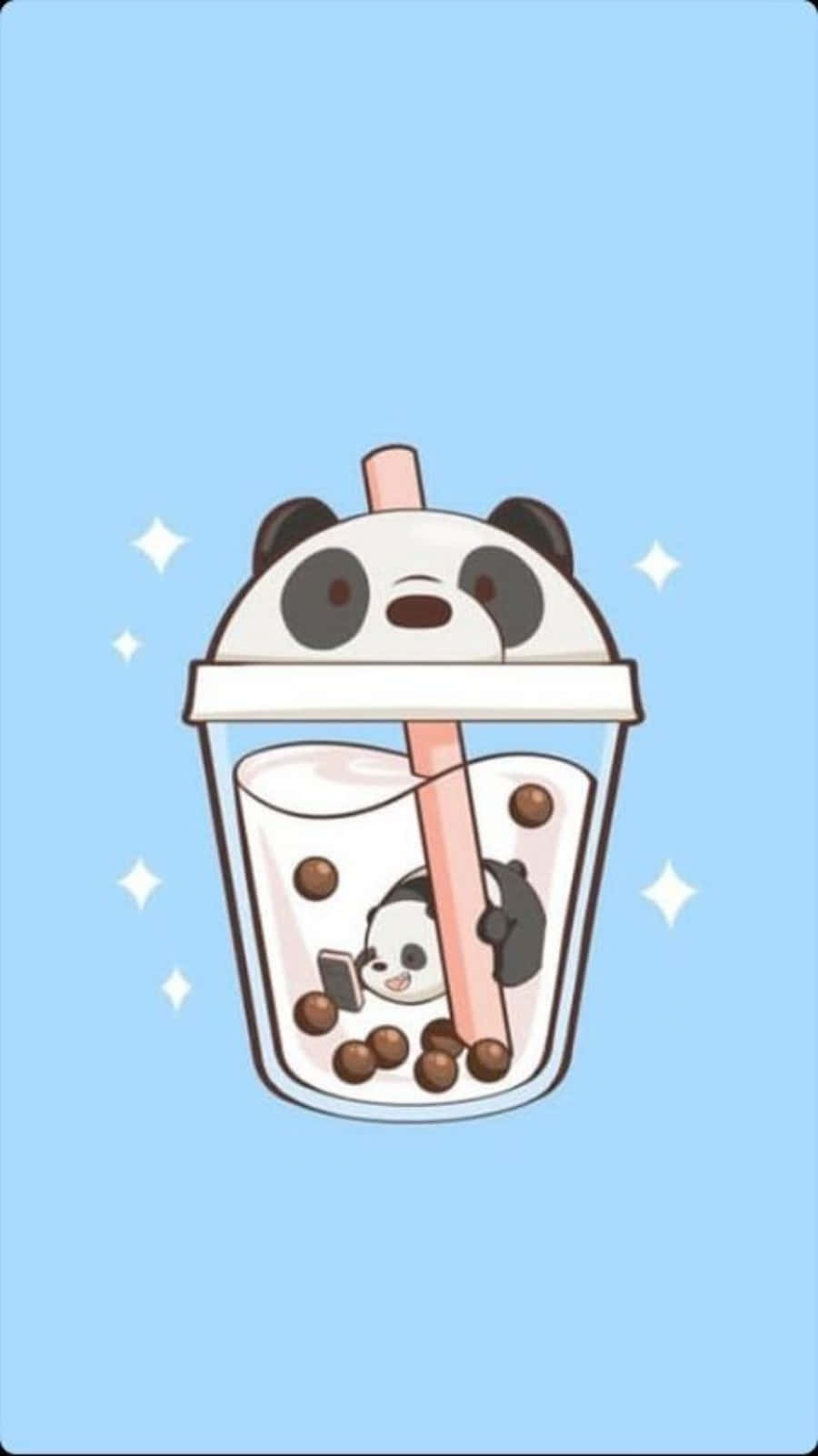 Mga Cute na Profile Picture ng Panda Milk Tea Wallpaper