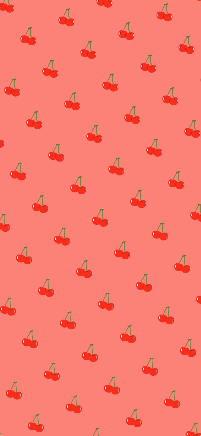 Mga Cute na Seresa na Makintab na Pula Wallpaper