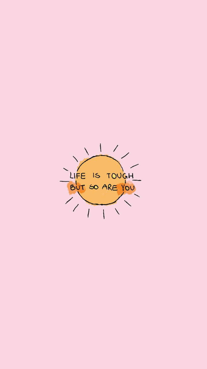 Mga Cute Quotes na may Sunny Pink Background Wallpaper
