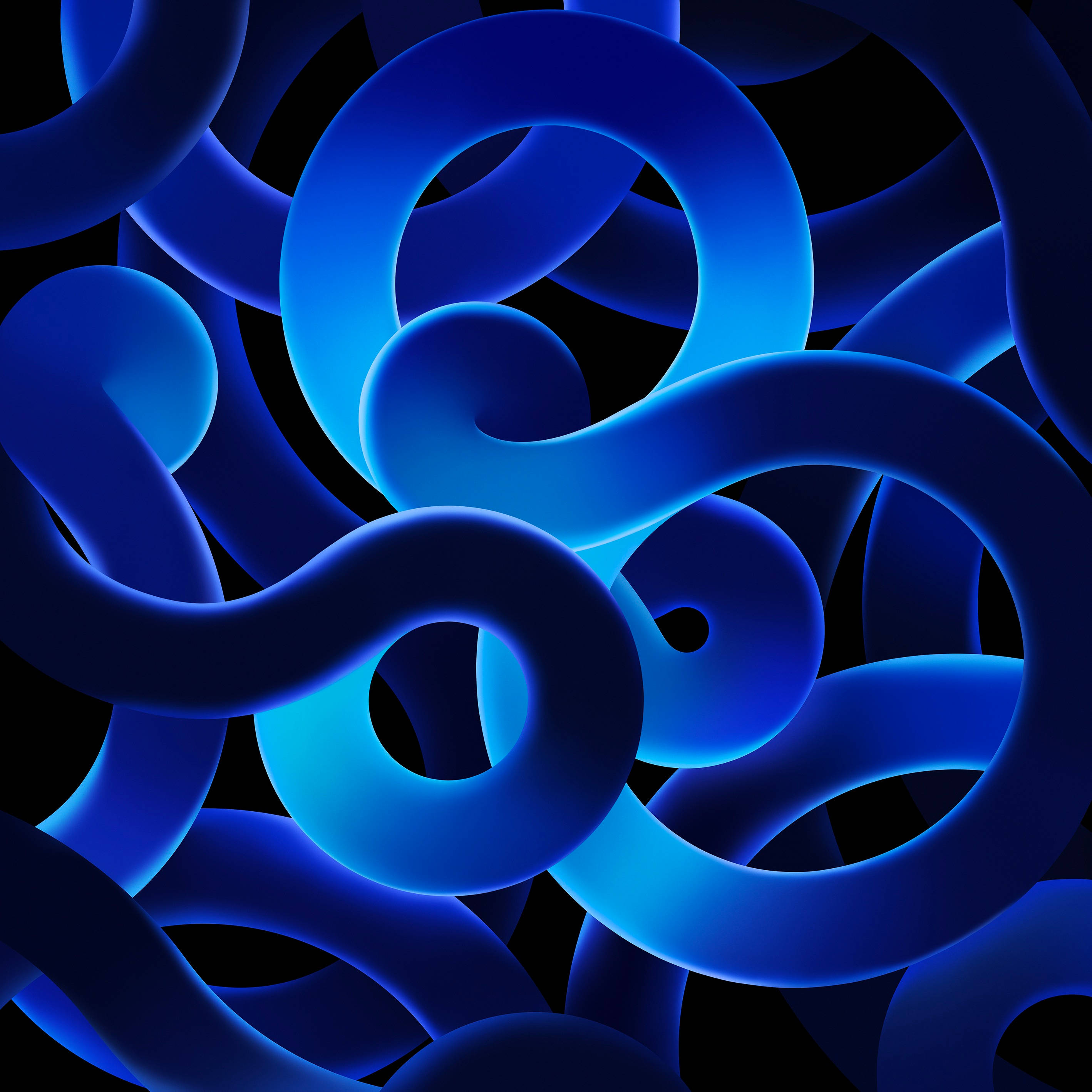 Mga Deep Blue Swirls iPad Air 4 Wallpaper