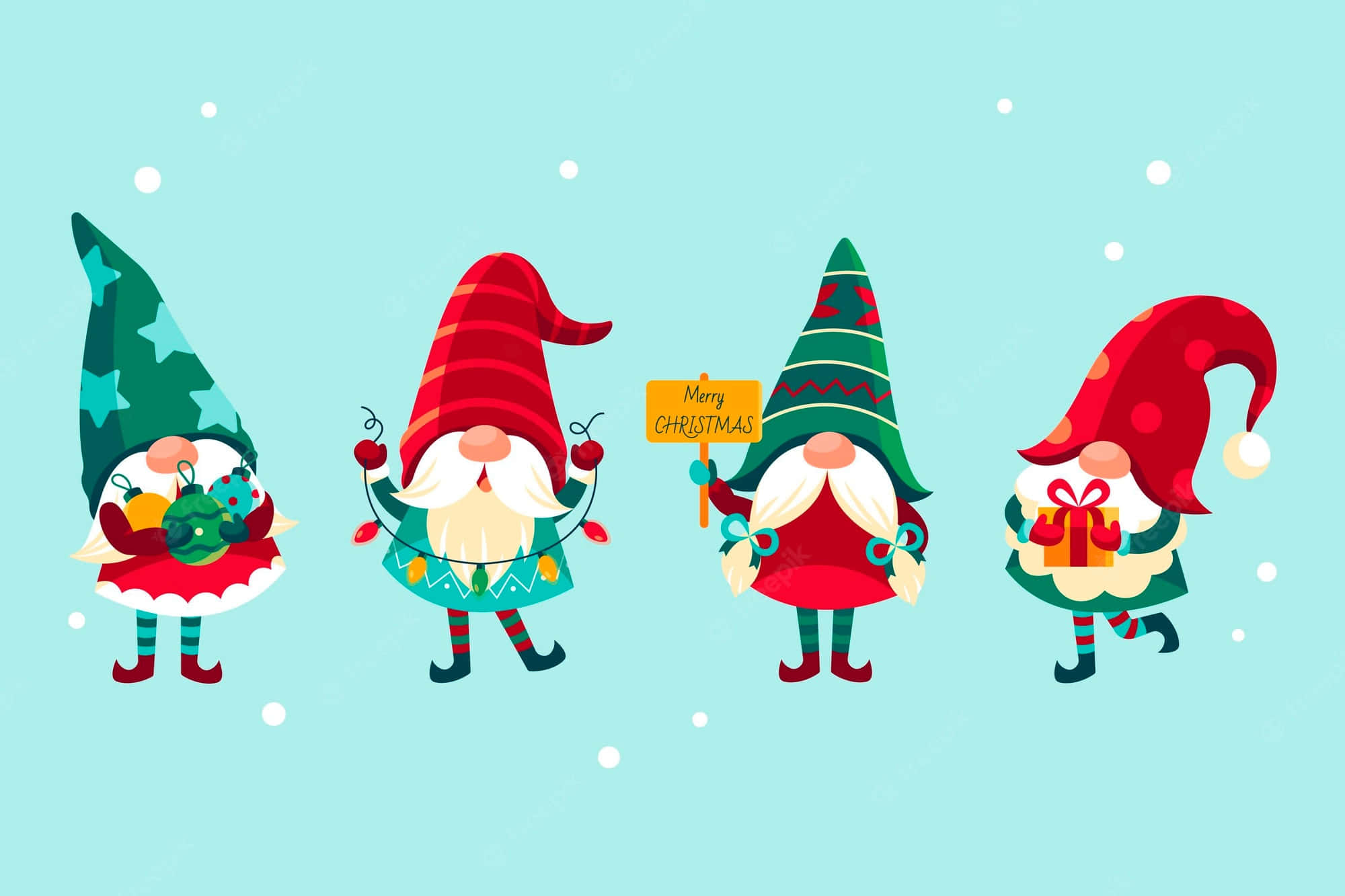 Mga Duwende ng Pasko na Naghahanda para sa Panahon ng Kapaskuhan Wallpaper
