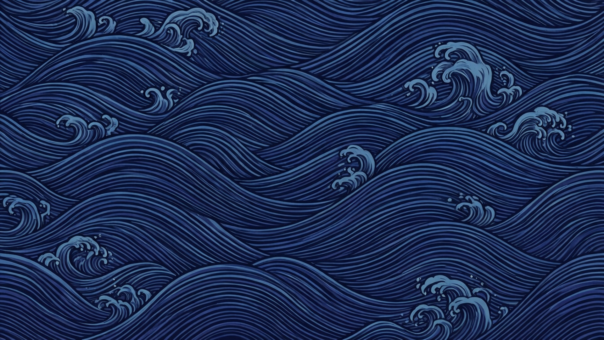 Mga Estiladong Asul na Alon Wallpaper