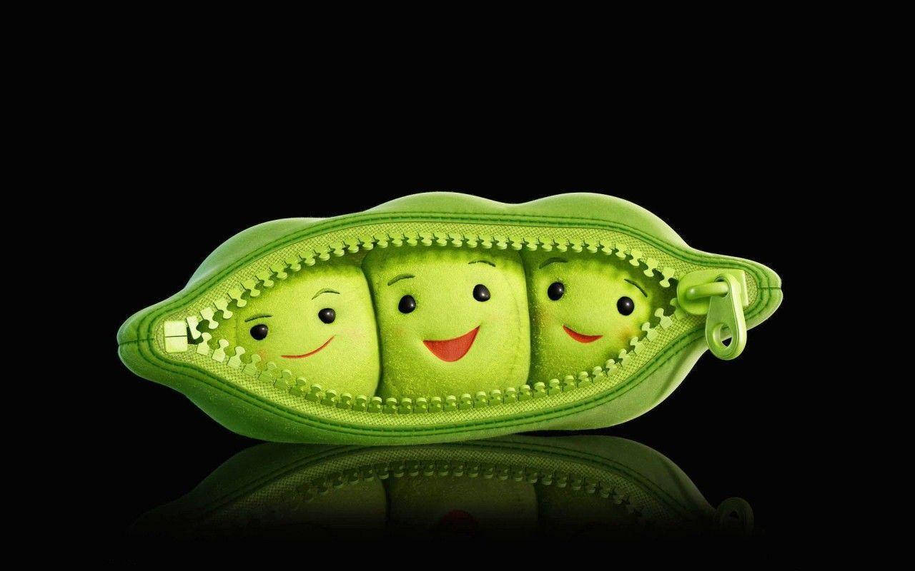 Mga Gisantes sa Isang Pod Cute Desktop Wallpaper