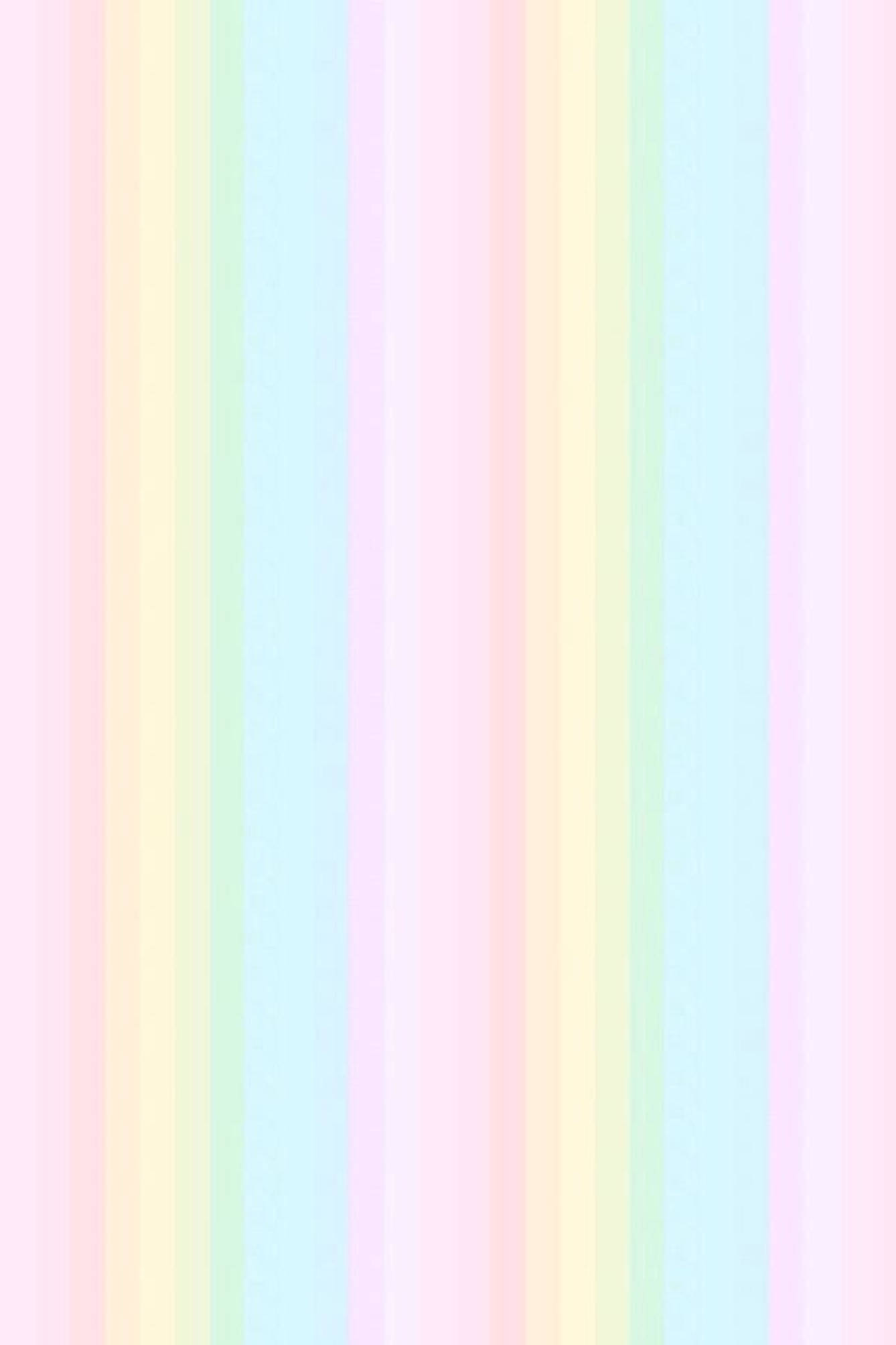 Mga Guhit na Bahaghari sa Pastel na Paleta ng Kulay Wallpaper