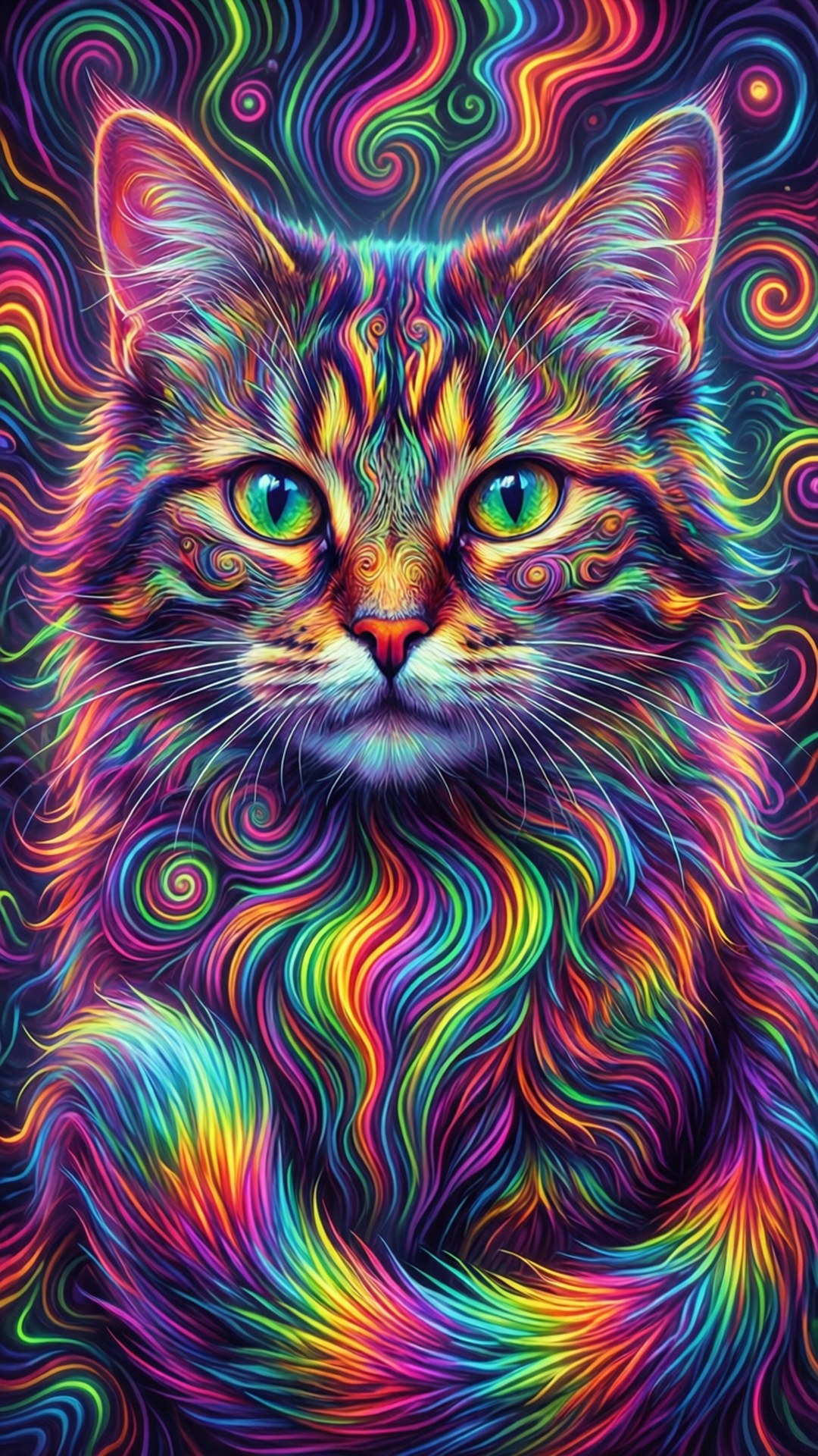 Mga Guhit na Psychedelic Wallpaper
