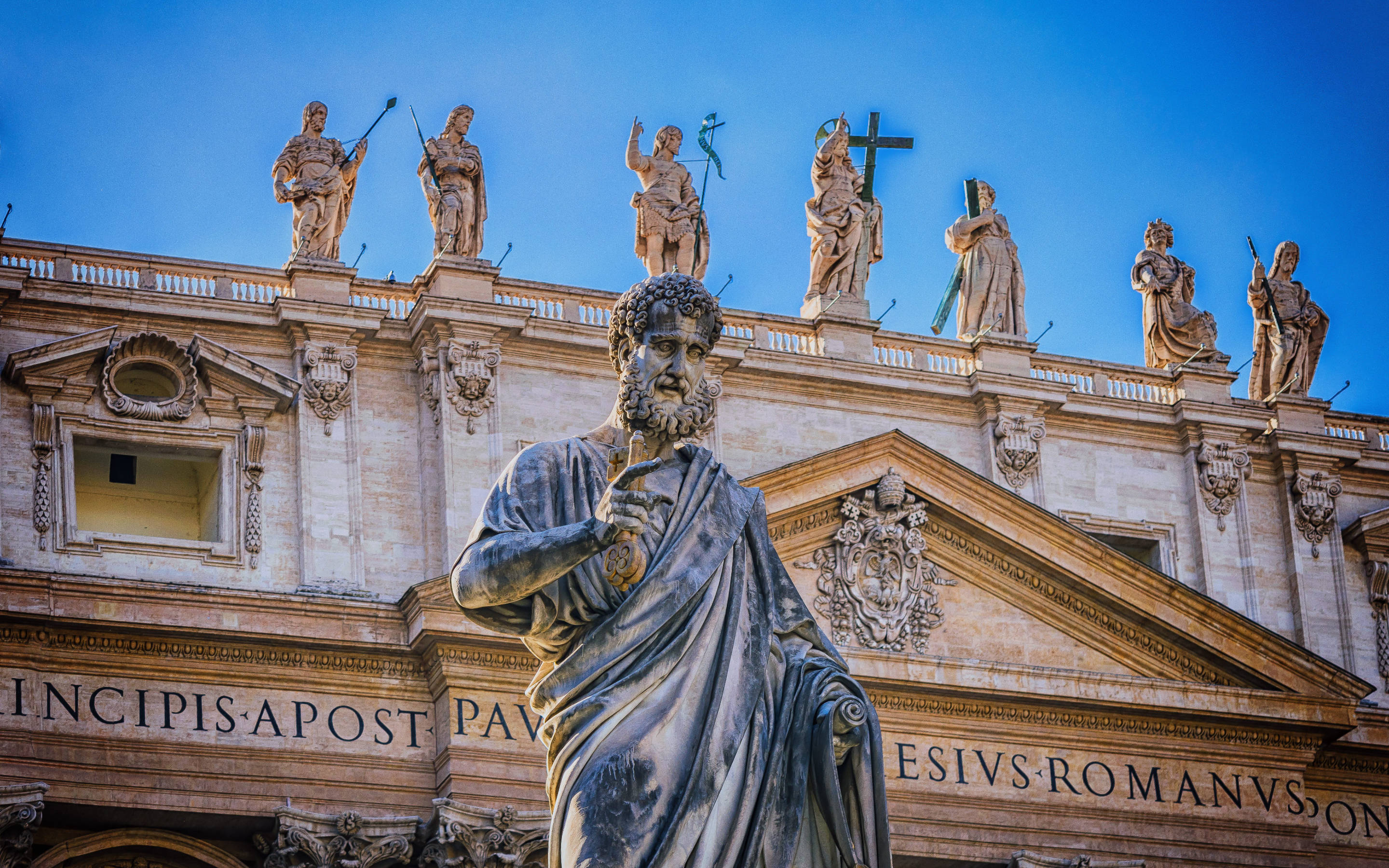 Mga Icon ng Katoliko sa St Peter's Square Wallpaper