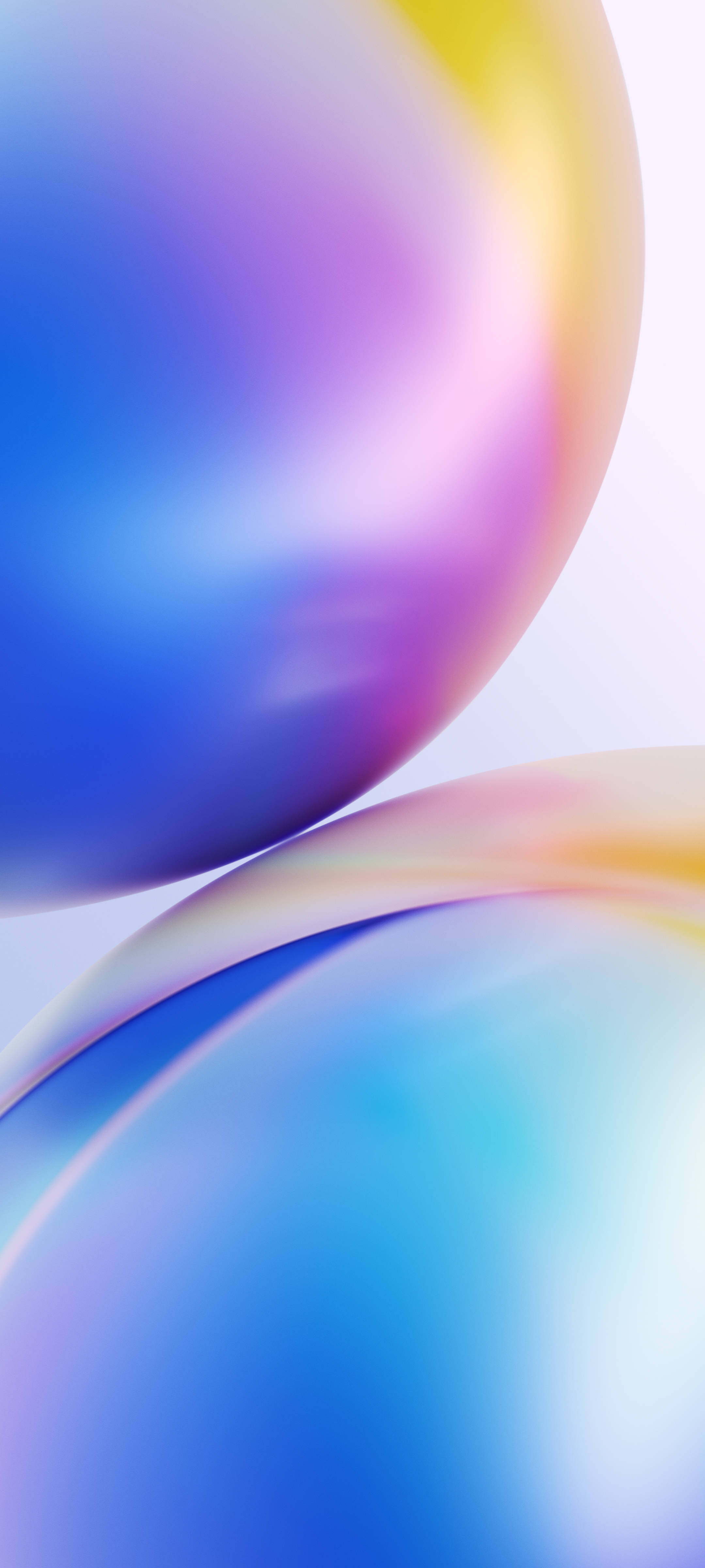 Mga Iridescent na Sphere ng OnePlus Wallpaper