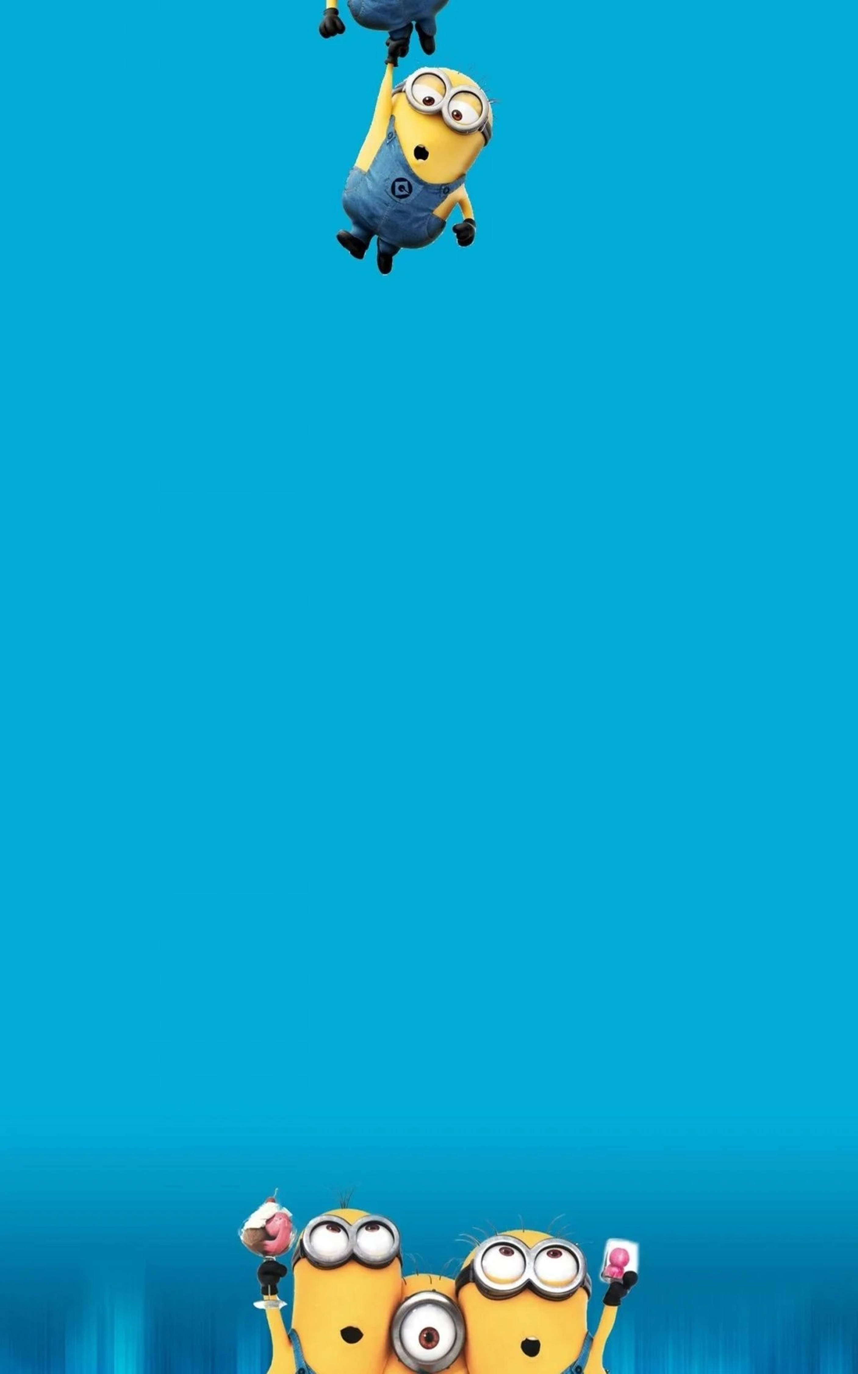 Mga Kaakit-akit na Minion sa Punch Hole 4K Resolution Wallpaper