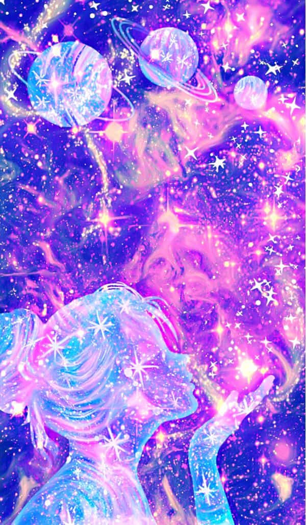 "Mga Kahanga-hangang Tanawin ng Cute Galaxy" Wallpaper
